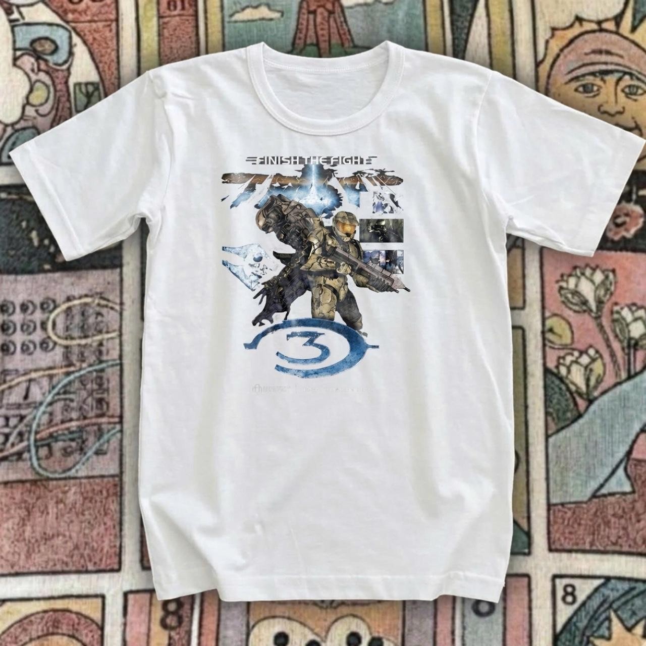 Halo 3 Finish The Fight Gaming Graphic T-Shirt S-5XL