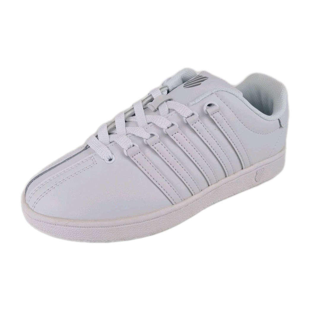 🚨 K-Swiss Classic White Varsity Shoes Sneakers 83343101 Size 5 Y = 6.5 Women\'s