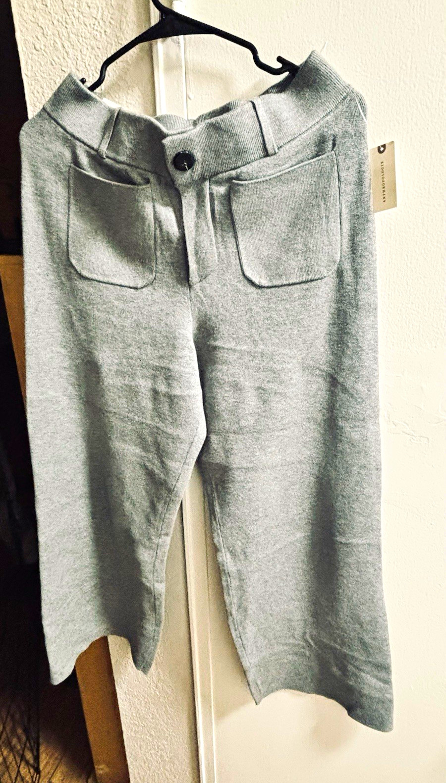 Maeve The Colette Women’s Small Gray Knit Jogger Pants Straight Leg Pockets