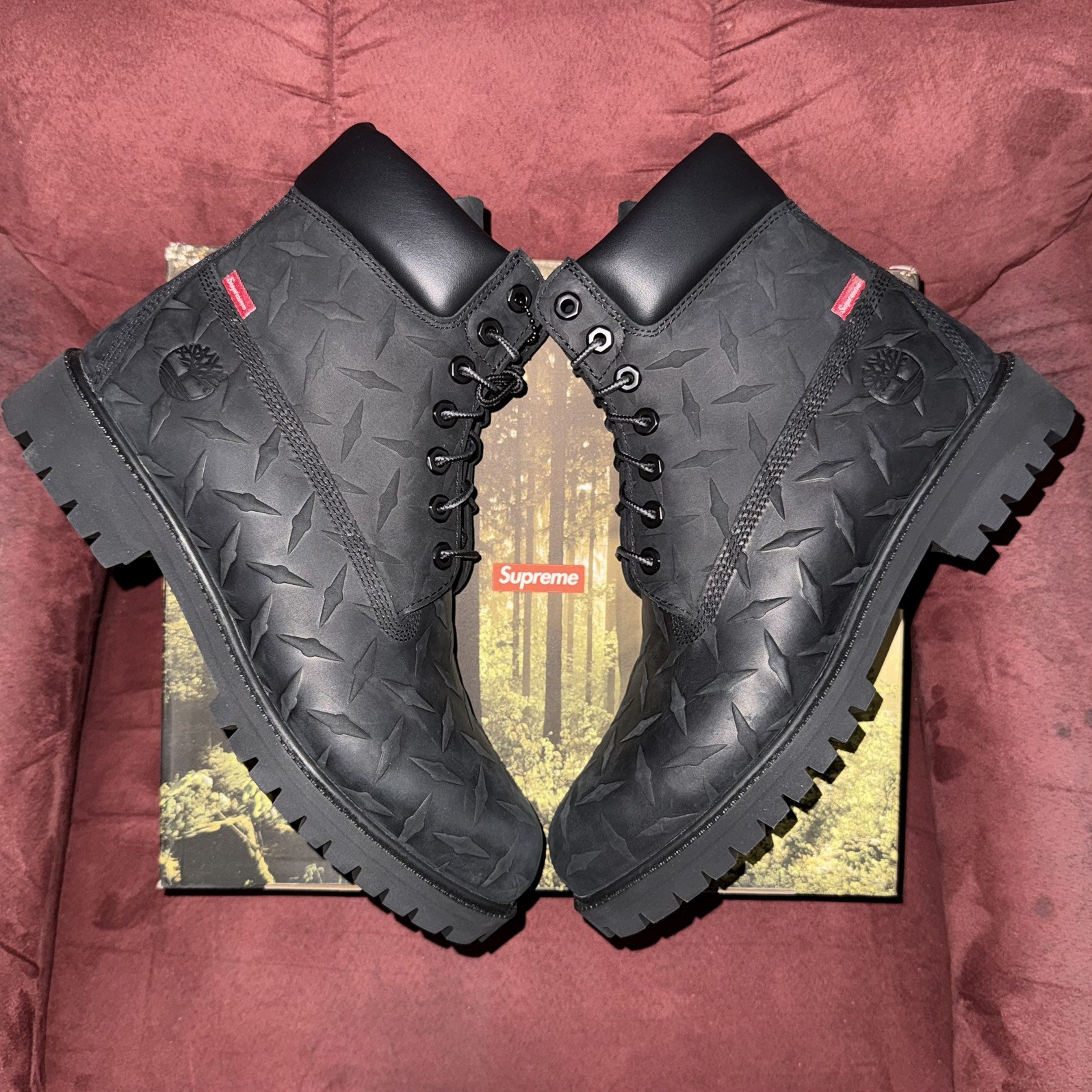 Supreme Timberland 6” Boot Diamond Plate Black (2026)  Size: 10