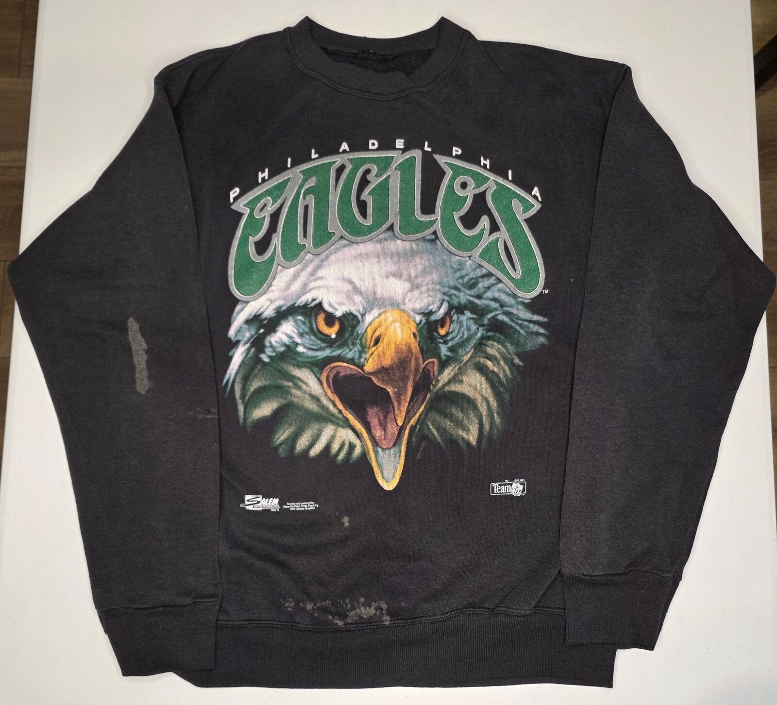 90s Philadelphia Eagles Big Face Crewneck