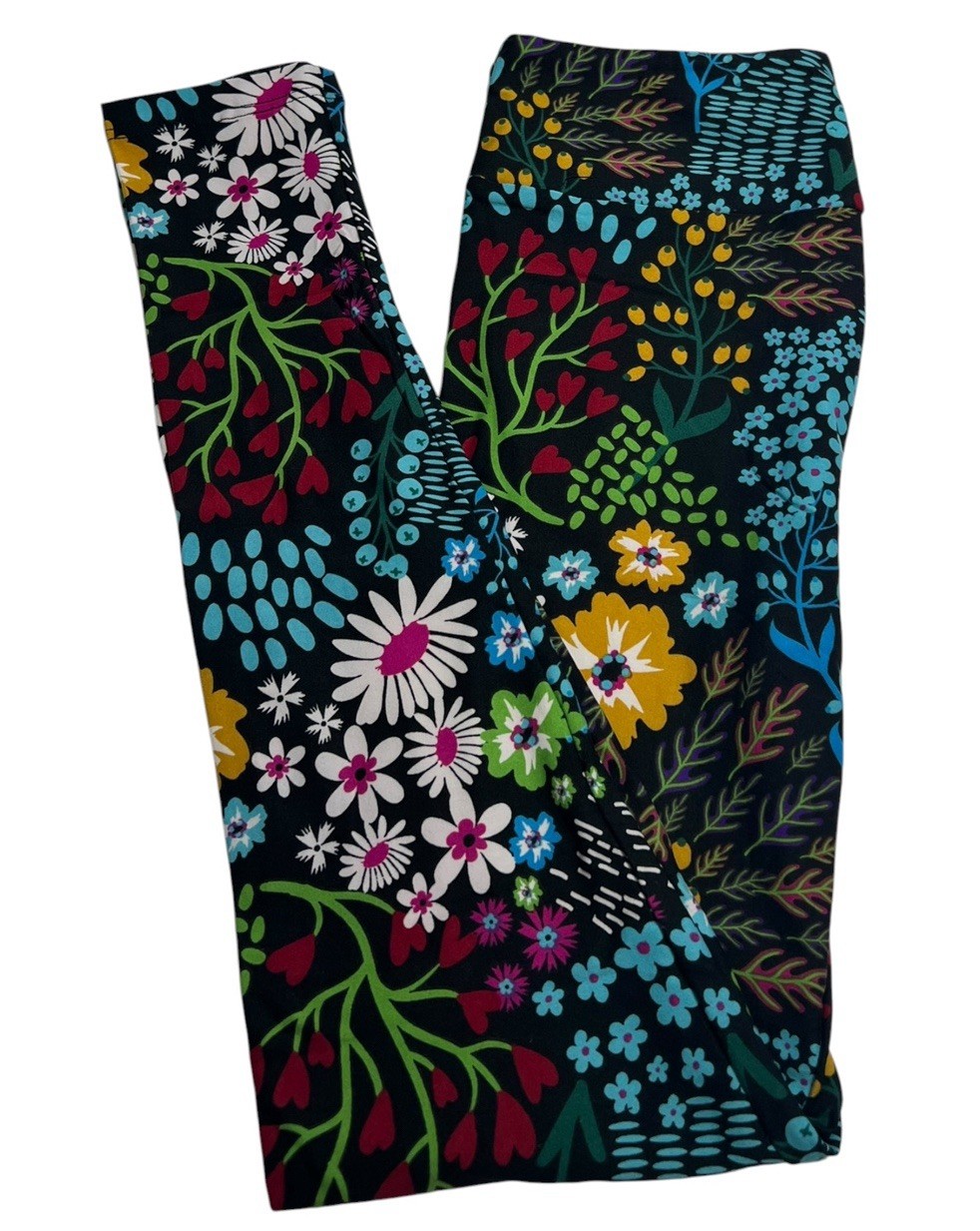 LuLaRoe Leggings OS One Size Floral Colorful DAISY Berries Wildflower Ships FAST