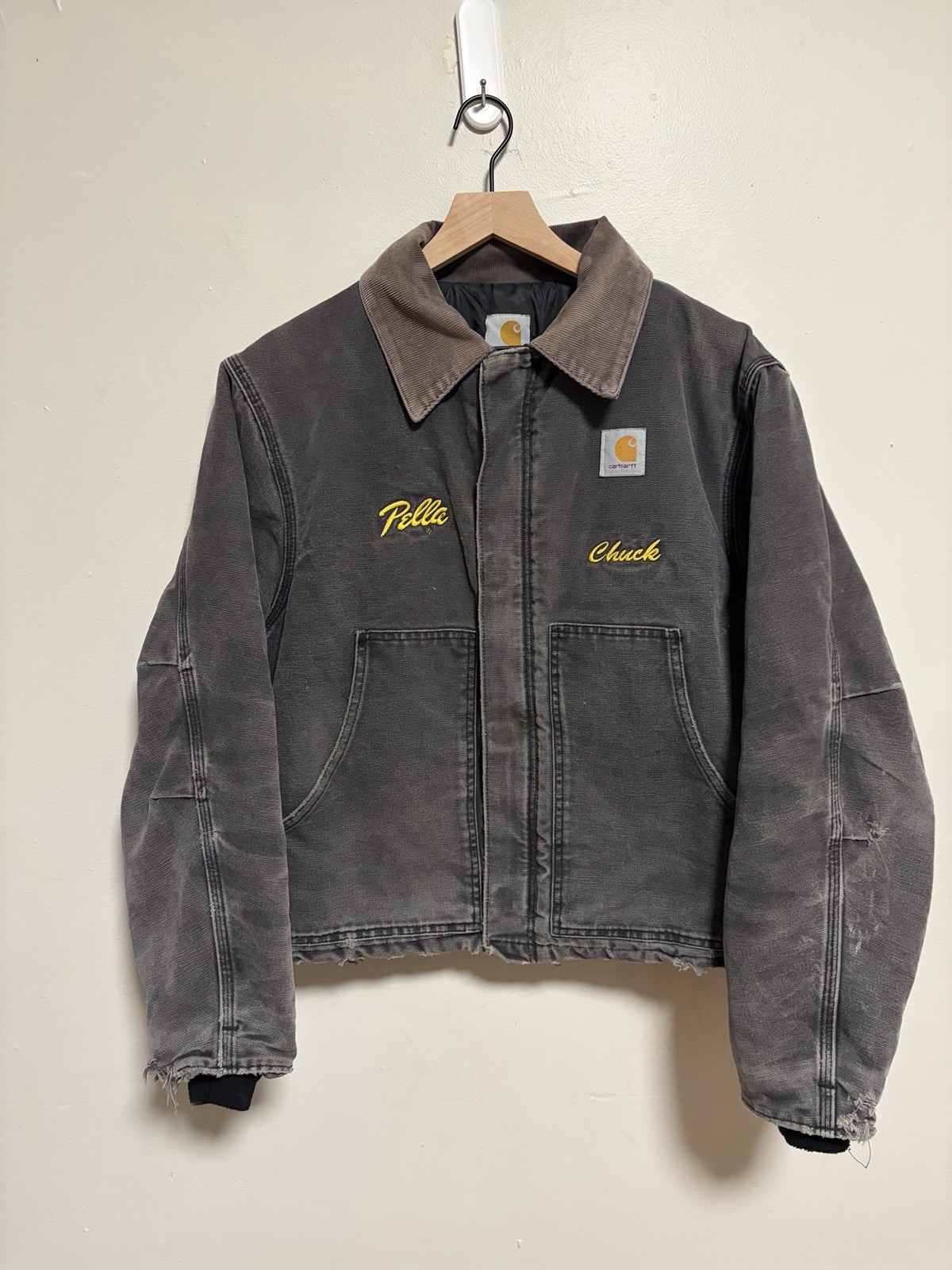 Vintage 90s Faded Black Carhartt Jacket Arctic Detroit Style Jacket Size Large