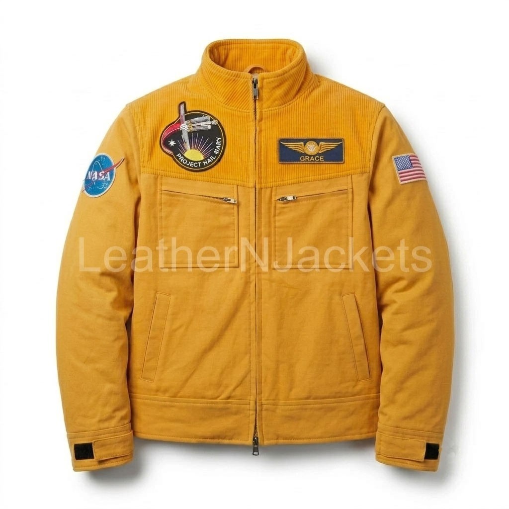 Project Hail Mary Ryan Gosling Sci-Fi Flight Space Mission Yellow Cotton Jacket