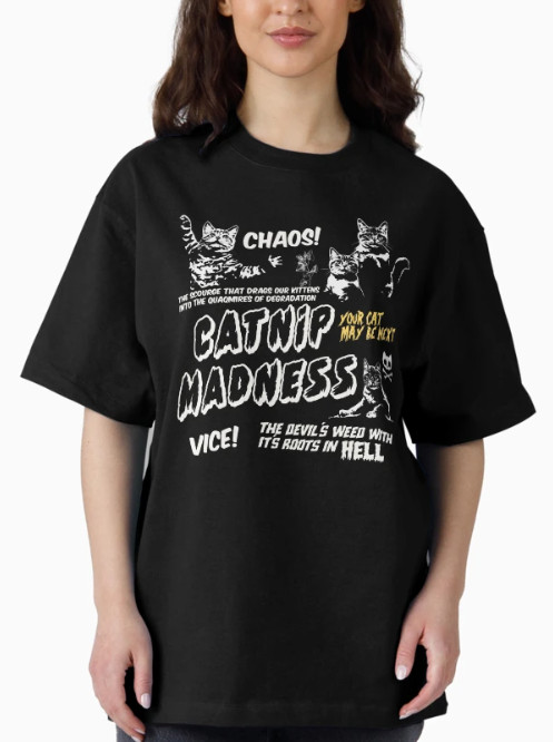 Catnip Madness Black T-Shirt