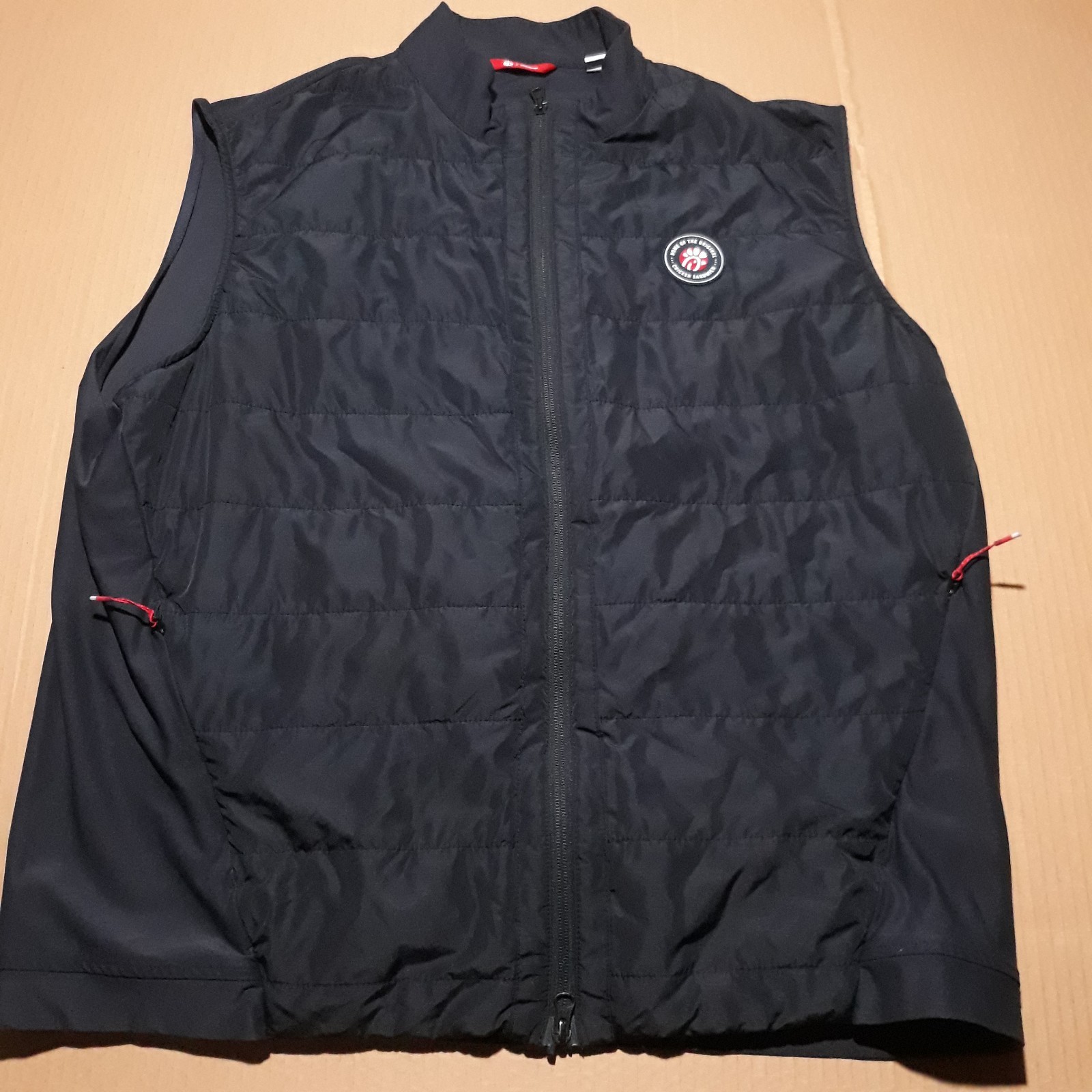 Oobe Chick-fil-A Blue Quilted Vest Mens XL Full Zip Employee Uniform Jacket 