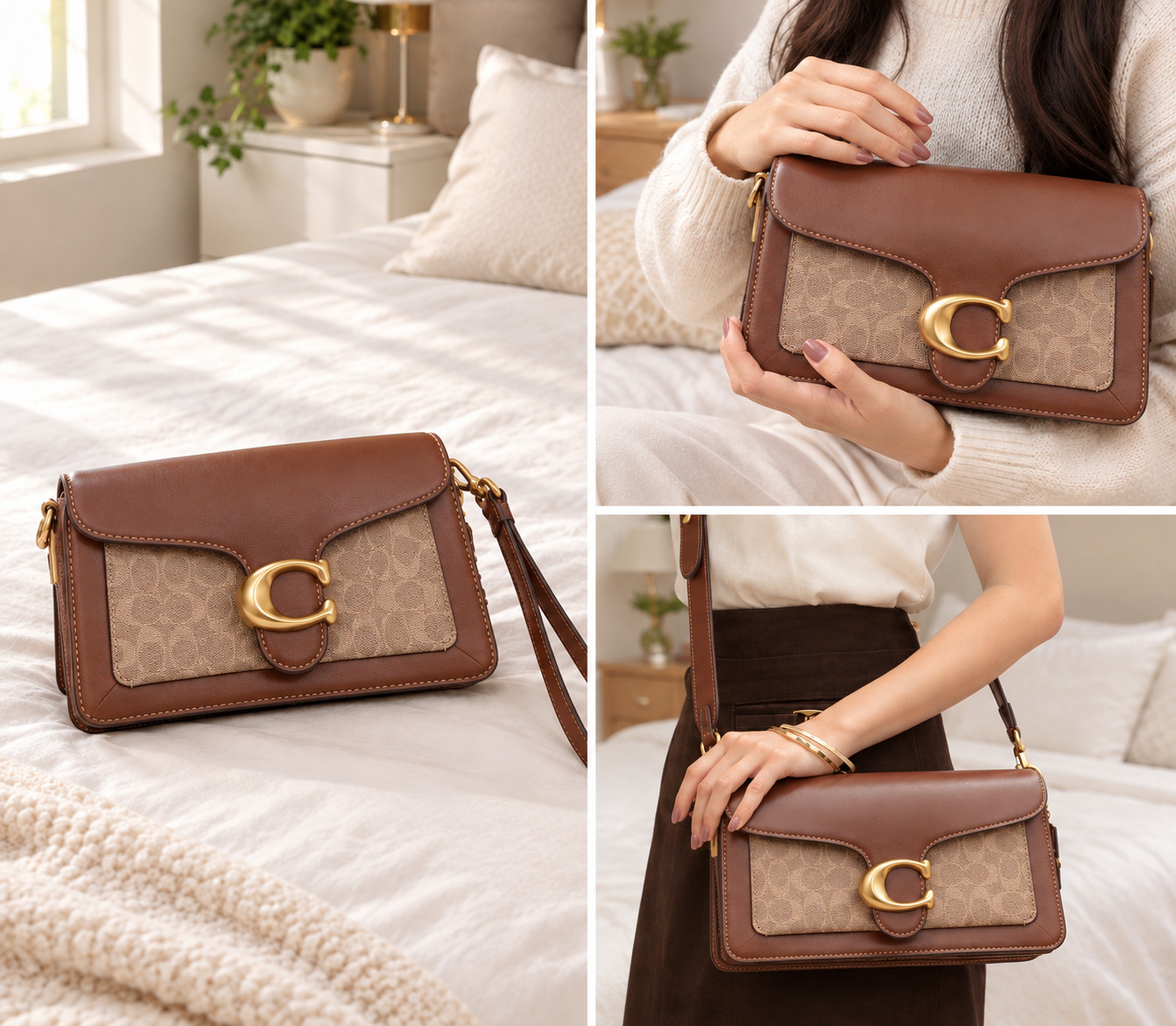 NEW COACH Tabby Shoulder Bag tan brown CI032