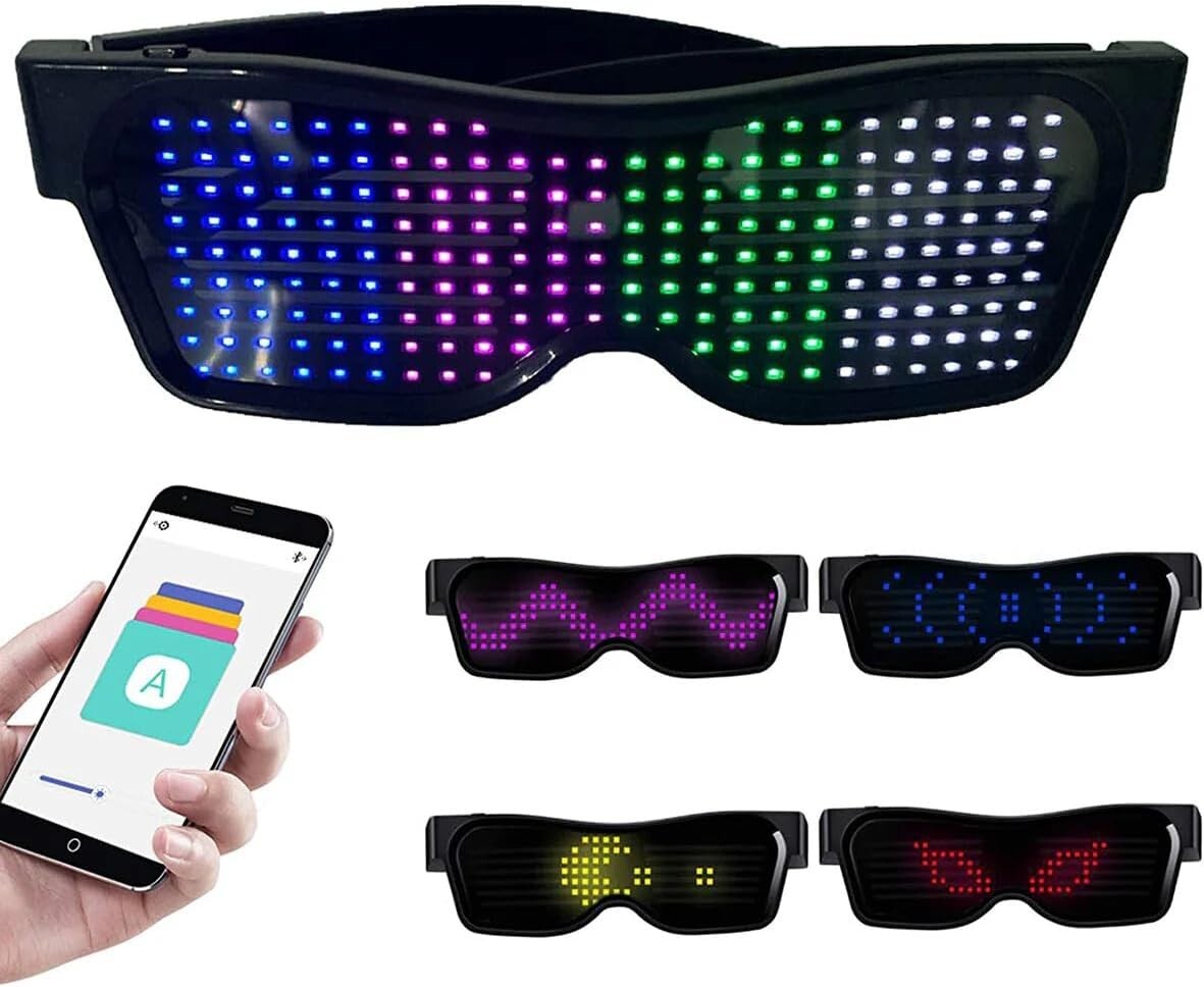 LED Glasses, Party Glasses, Customizable Bluetooth Glasses,