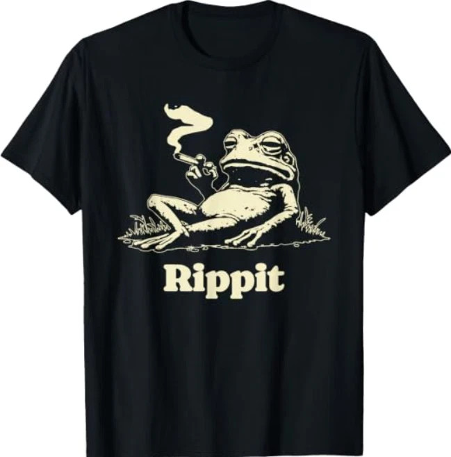 rippit Frog Stoner Weed Marijuana Smoker Cannabis 420 Funny T-Shirt