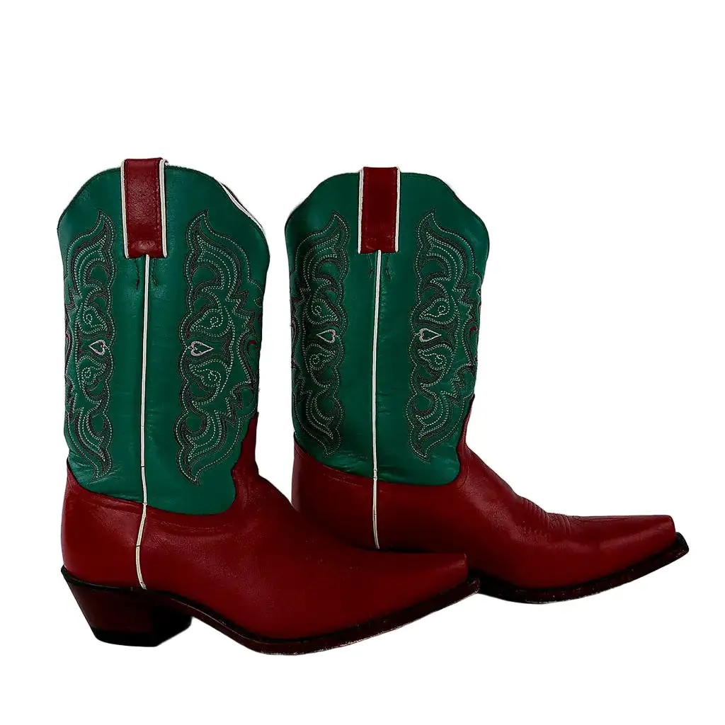 Nearly New Tony Lama Women\'s Snip Toe Cowboy Boots - Size 8.5 - Green
