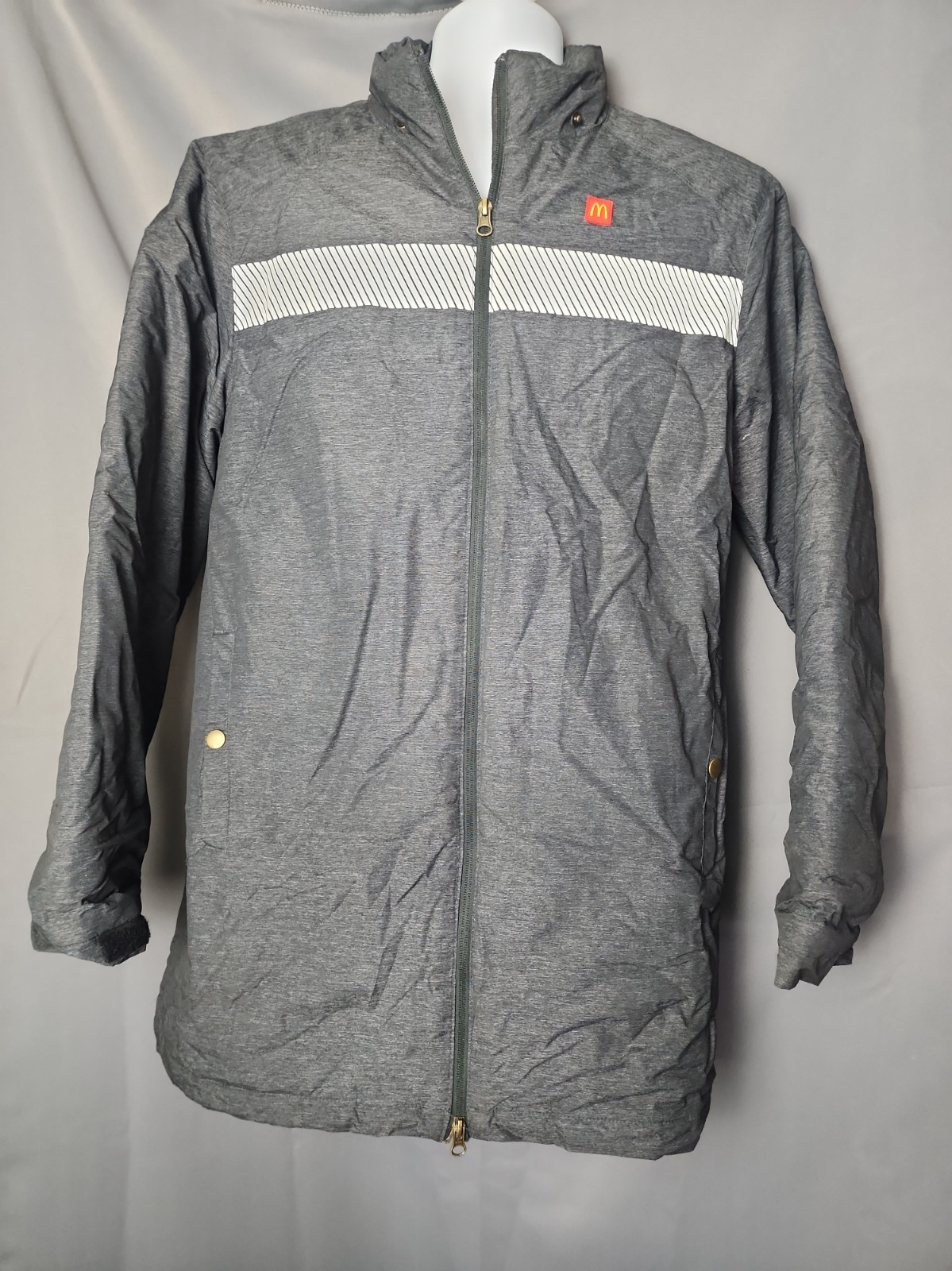 McDonalds Apparel Collection Employee Parka Jacket Quilted Reflective No Hood M