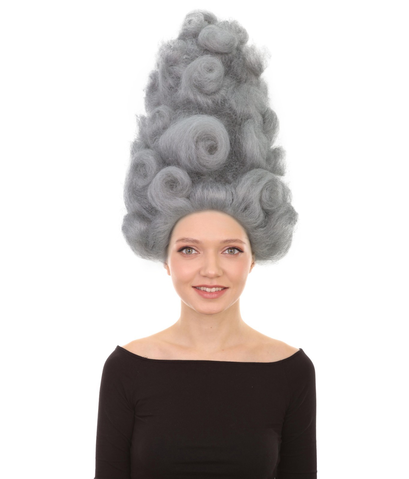 Adult Women\'s Elegant Tall Gray Wig | Storybook Character-Inspired Headpiece