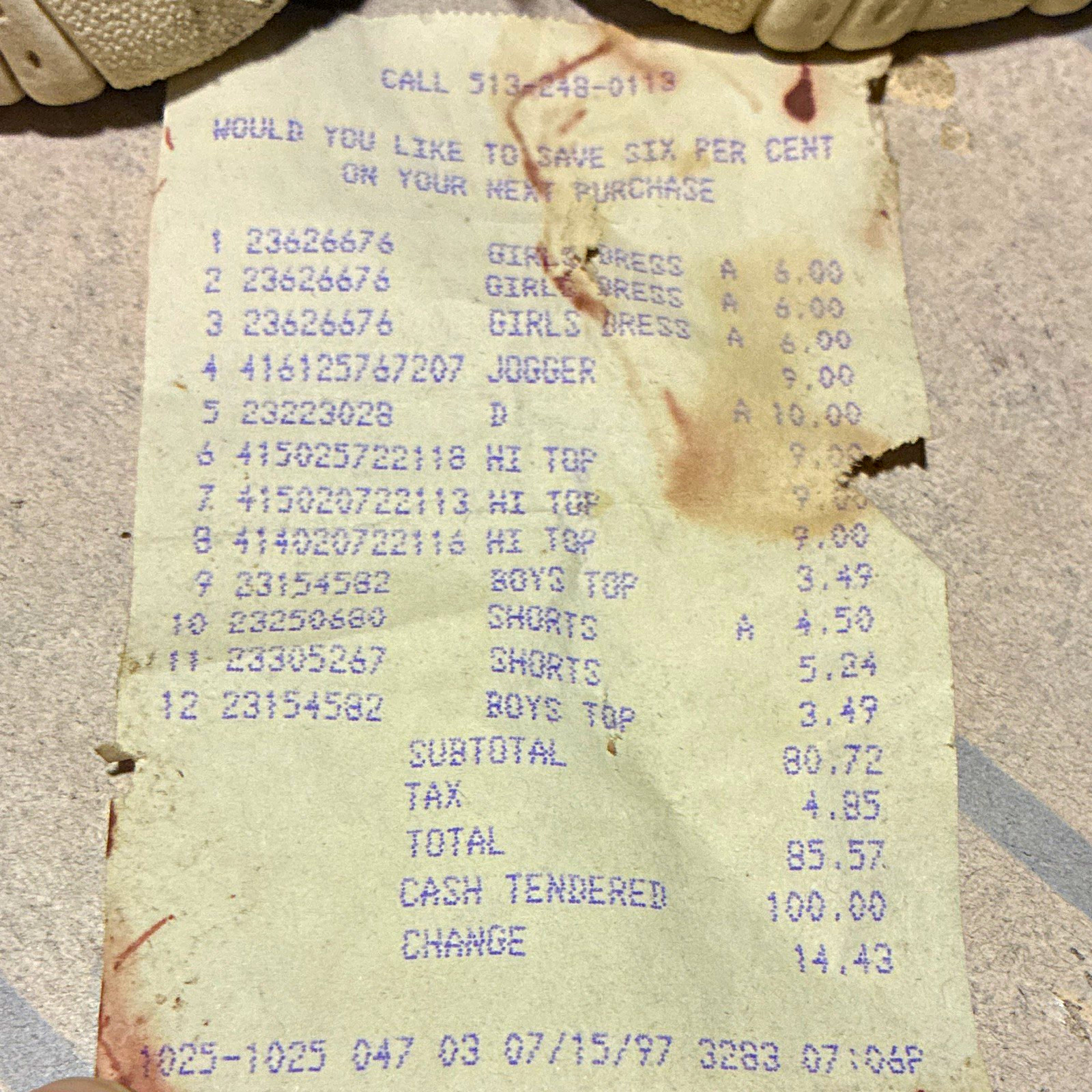 Deadstock w/ Original Tags AND Original 1997 Kmart Purchase Receipt Included S2