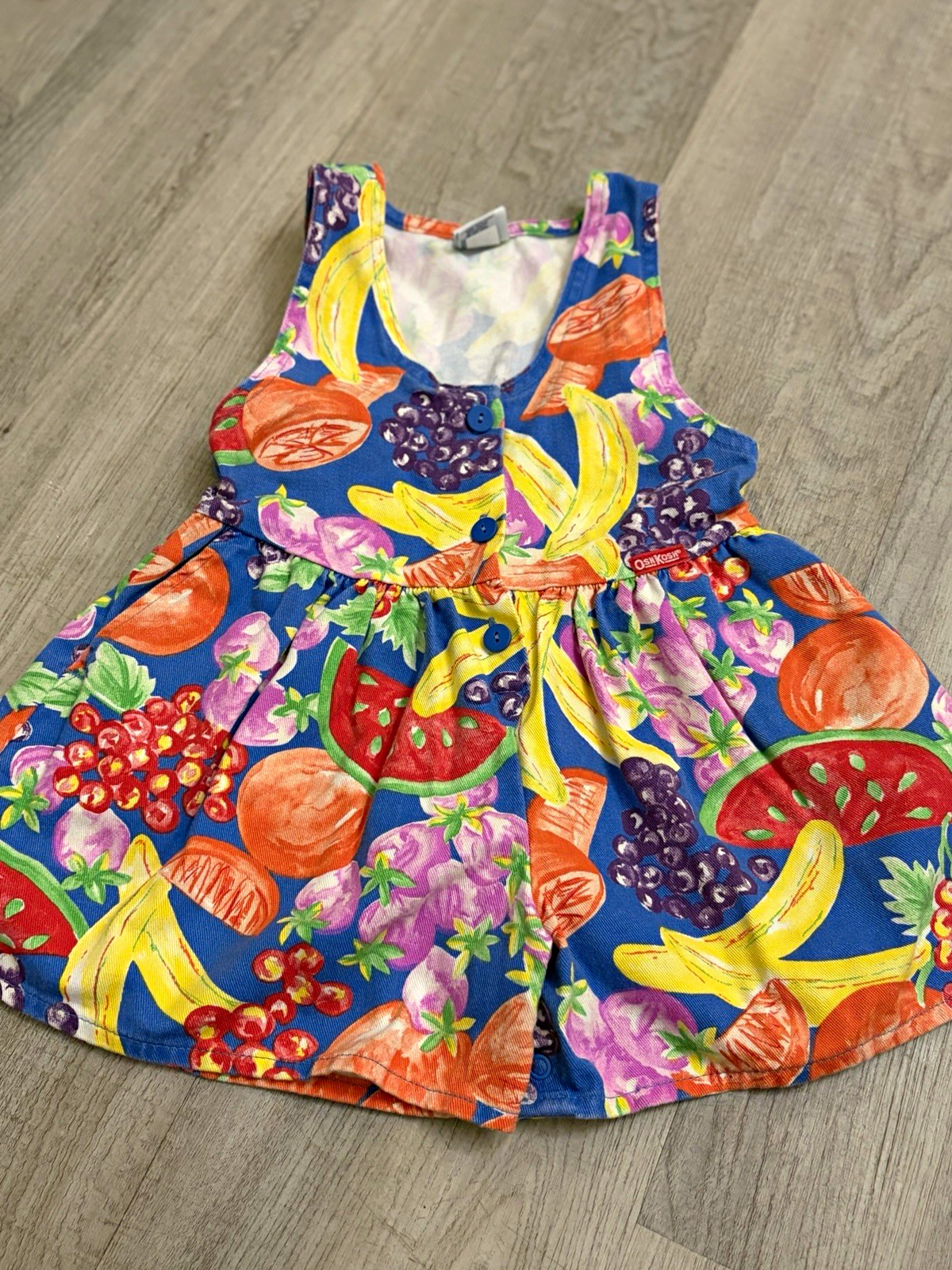Vintage OshKosh Fruit Romper-Hard to find print. Size 3T
