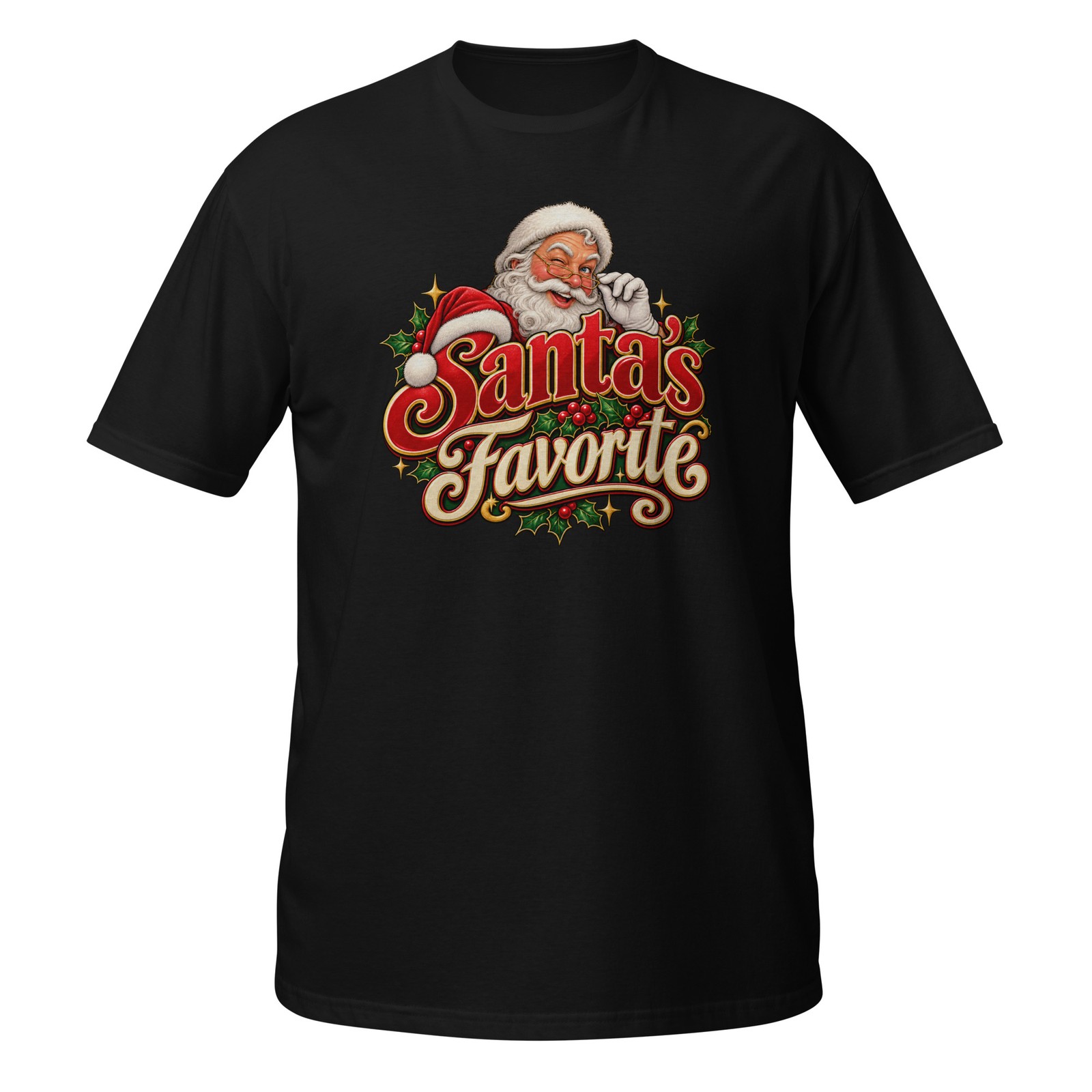 Santa\'s Favorite Christmas T-Shirt Funny Santa Claus Holiday Graphic