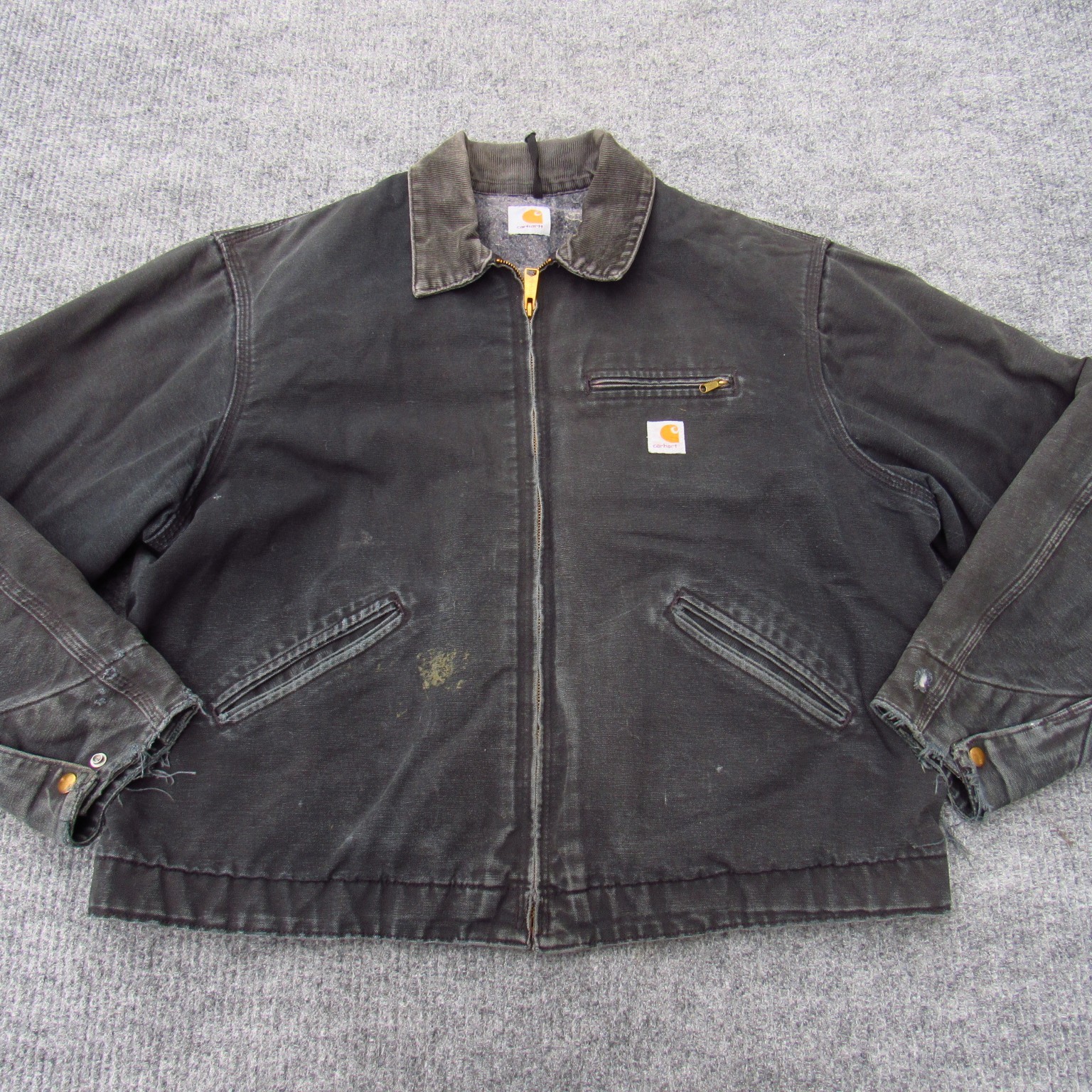 Vtg Carhartt Detroit Blanket Lined J01 BLK Mens Jacket Size XL (No Tag Read)