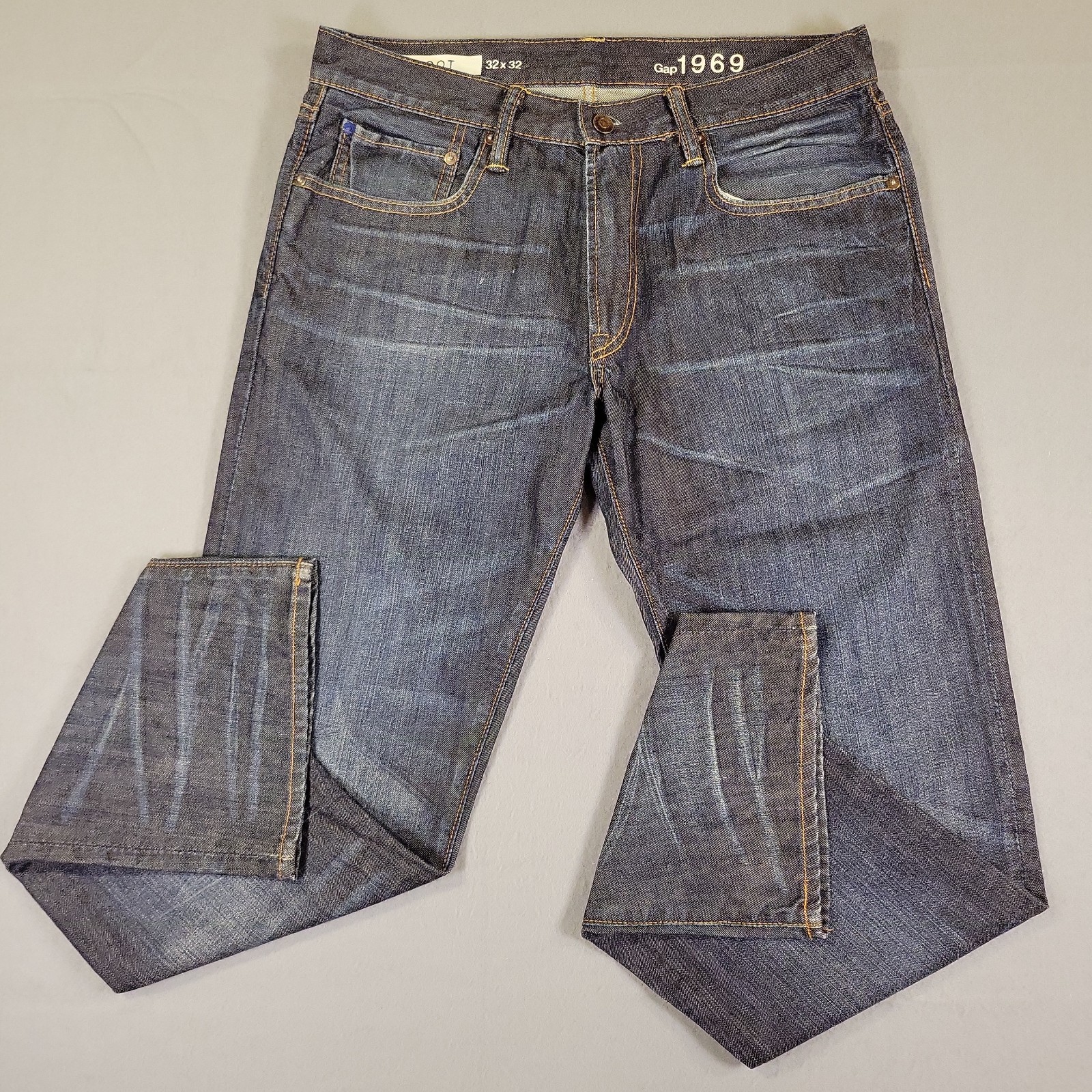 Gap 1969 Men\'s W32xL32 Denim Jeans Boot Cut Dark Blue