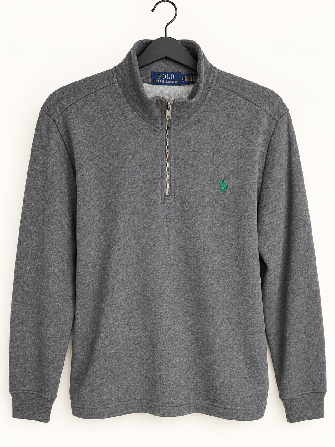Polo by Ralph Lauren Men\'s Grey Quarter-Zip Sweater Small