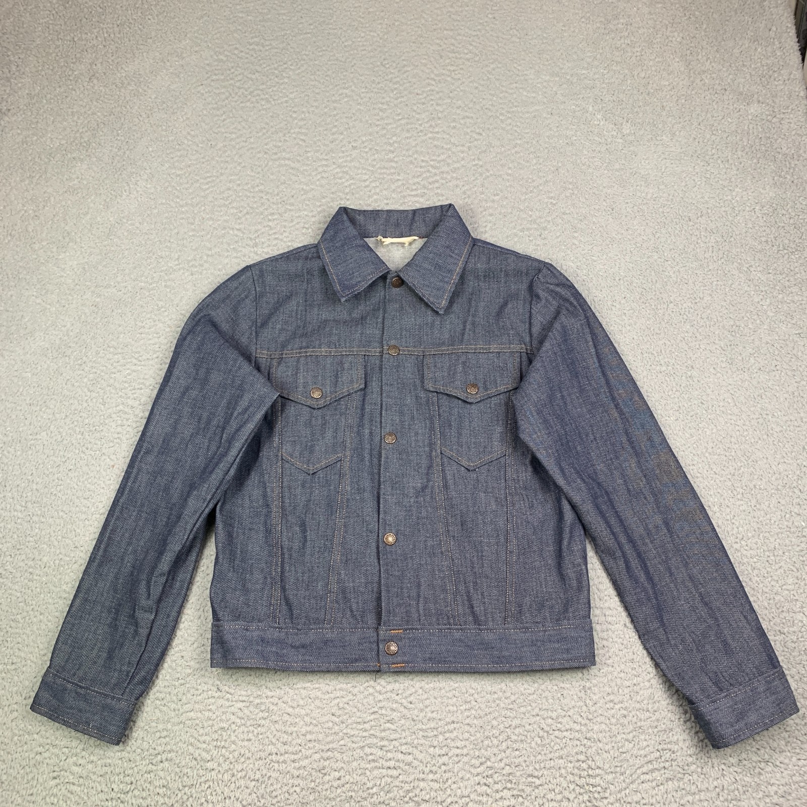 Vintage Montgomery Ward Jacket Adult Small 19x22 Cropped USA Denim