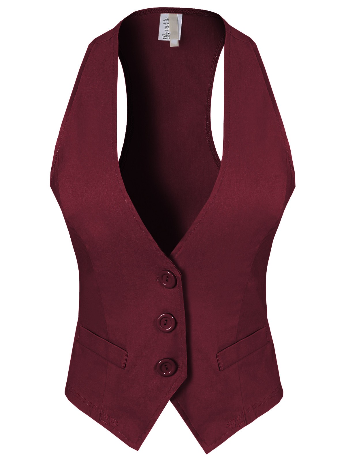 MixMatchy Dressy Casual Versatile Racerback Vest Tuxedo Suit Waistcoat