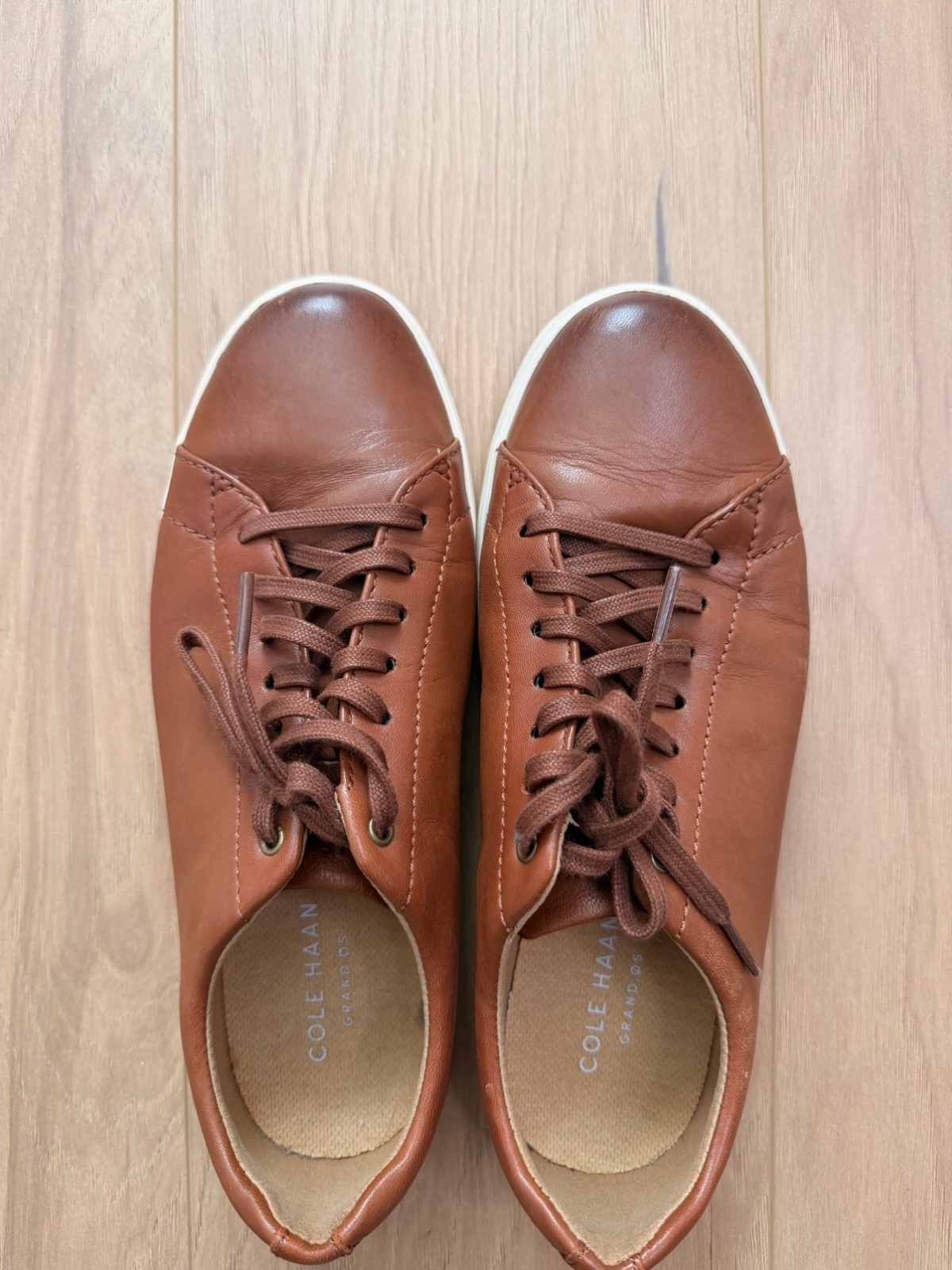 Cole Haan Grand Crosscourt Mens Size 7 British Tan Leather Sneakers Grand OS