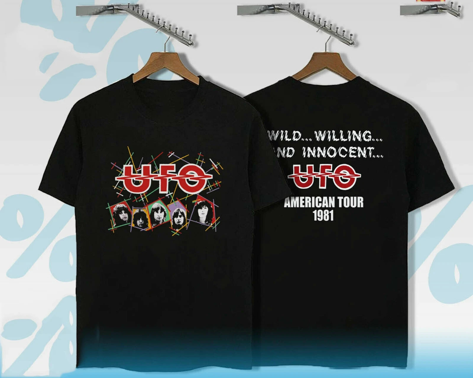 UFO band 1981 AMERICAN Tour T Shirt Size S-5XL Short Sleeve