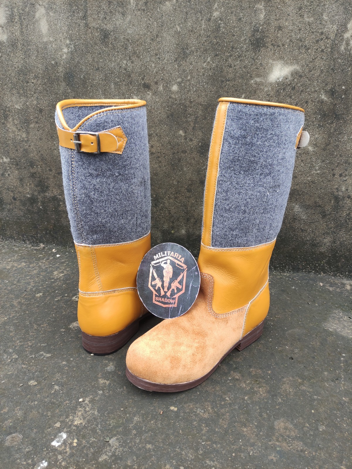 WW2 German Winter Marching Boots Real Wool And Leather Boot Leather Sole. Boots