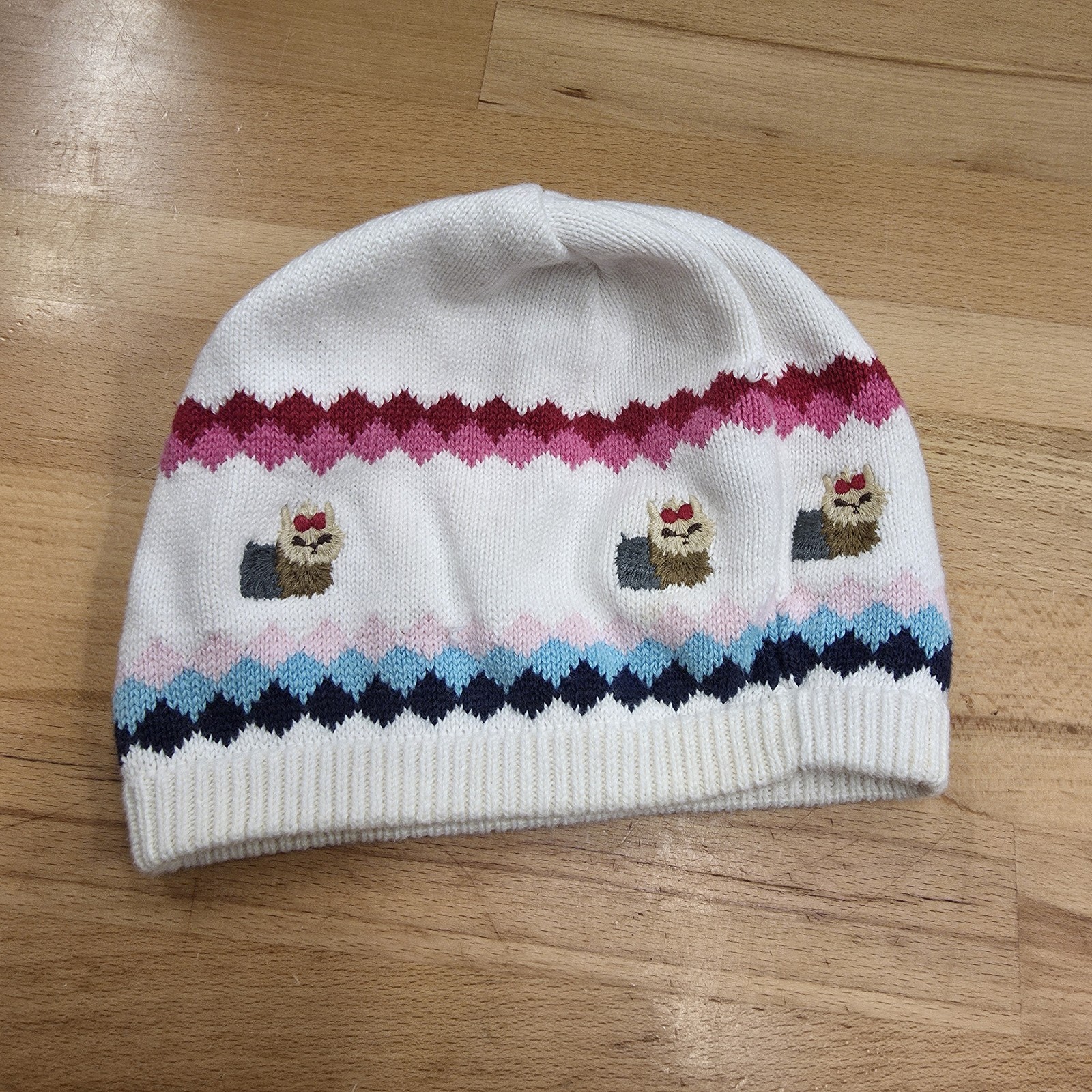 New Girls 5-7 GYMBOREE Smart & Sweet Yorkie HAT Cap Pink Blue White Design