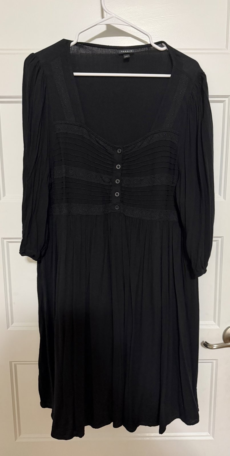 Torrid Size 1 Black Babydoll Mini Dress