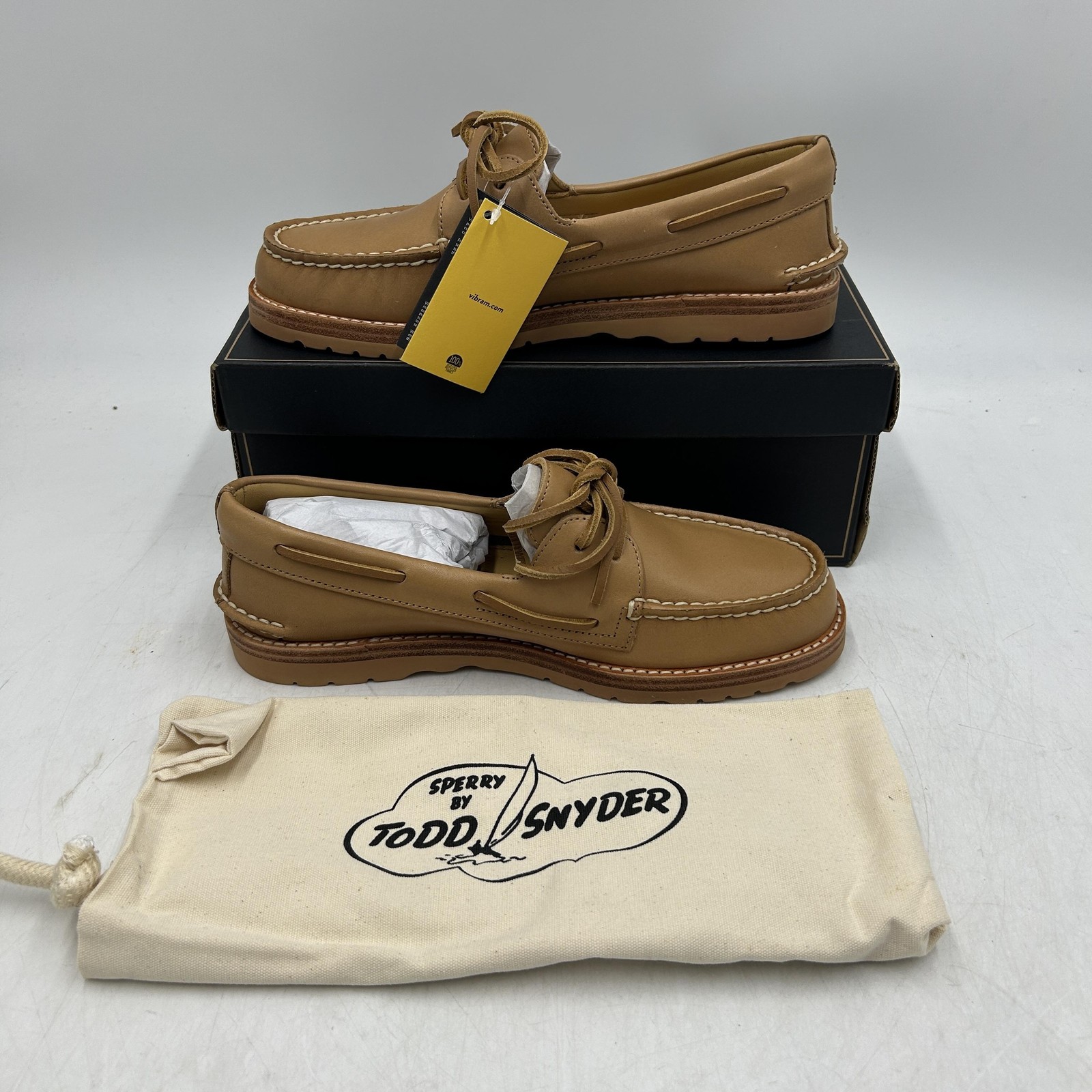 Sperry x Todd Snyder Shoes Men\'s Size 7.5, Leather Vibram Sole Boat Moccasin