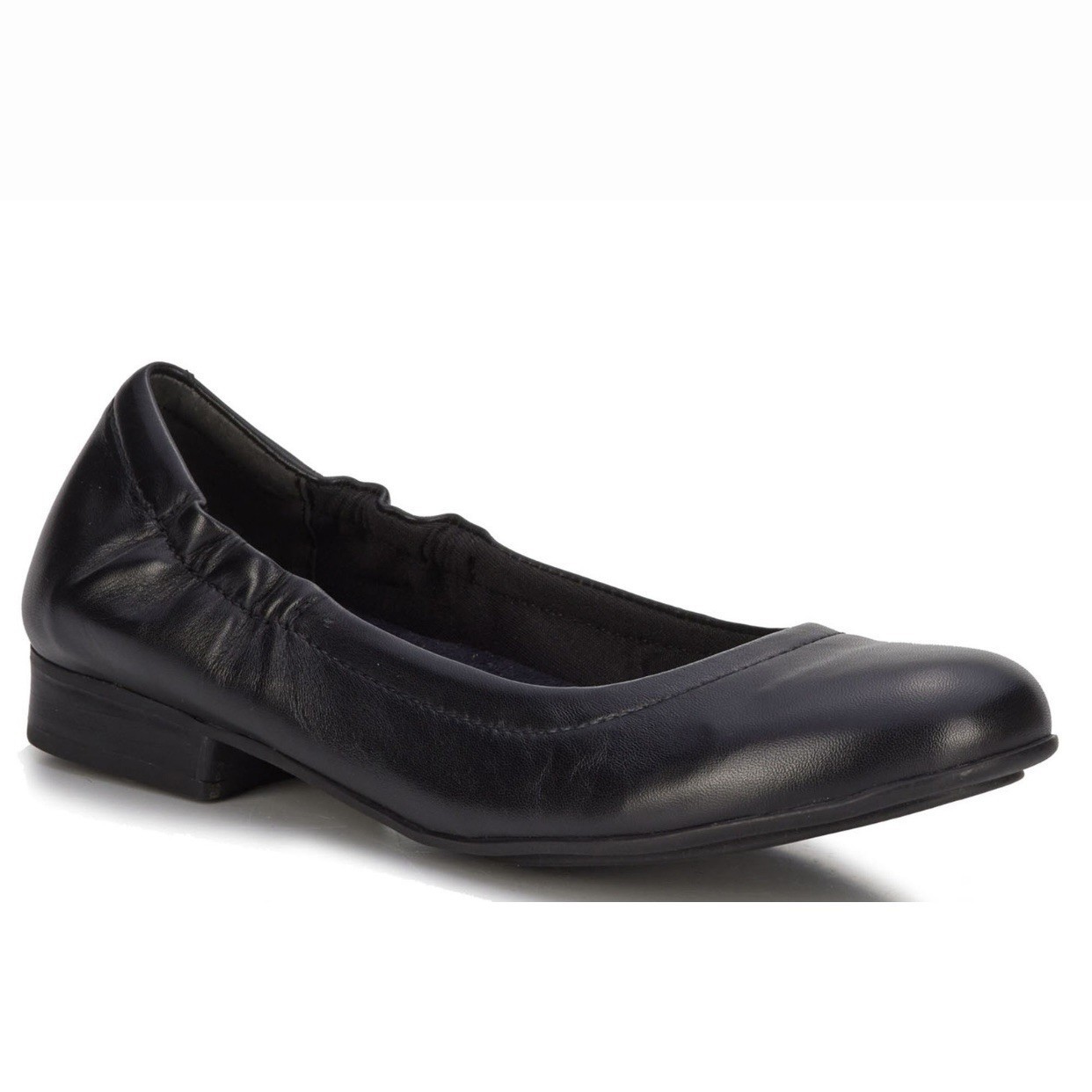 Ros Hommerson Tess Women\'s Ballet Flats Round Toe Slip On Black Leather 9.5W