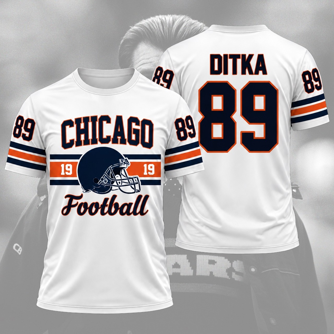 🔥 RIP Mike Ditka #89 Chicago Coach Name & Number Memmorial For Fans