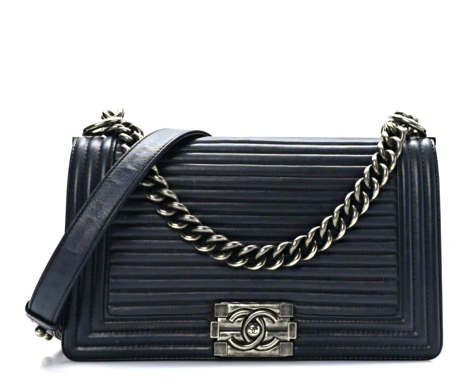 Chanel Calfskin Horizontal Quilted  Medium Boy Flap