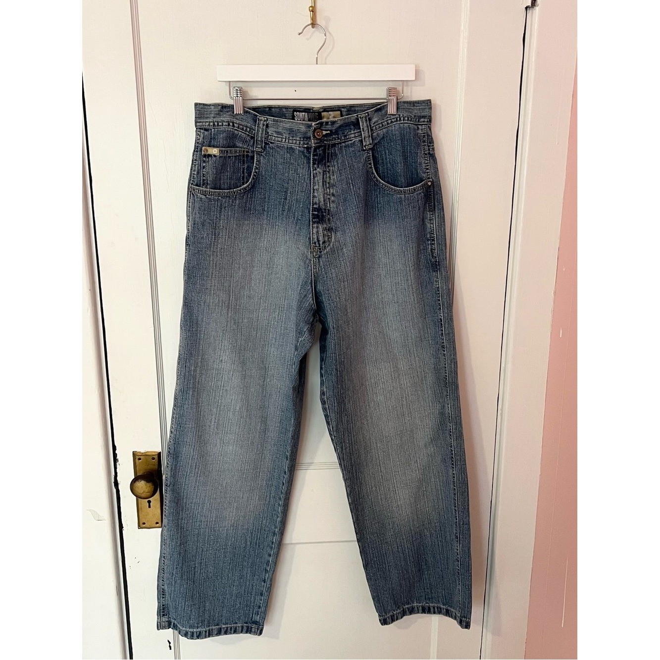 Vintage Southpole Baggy Wide Leg Jeans Y2K Skater Hip Hop Denim
