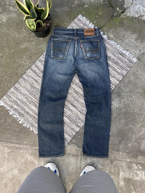 Edwin Blue/White Vintage Dark Japanese Straight 503 Made In Japan Jeans Size 30