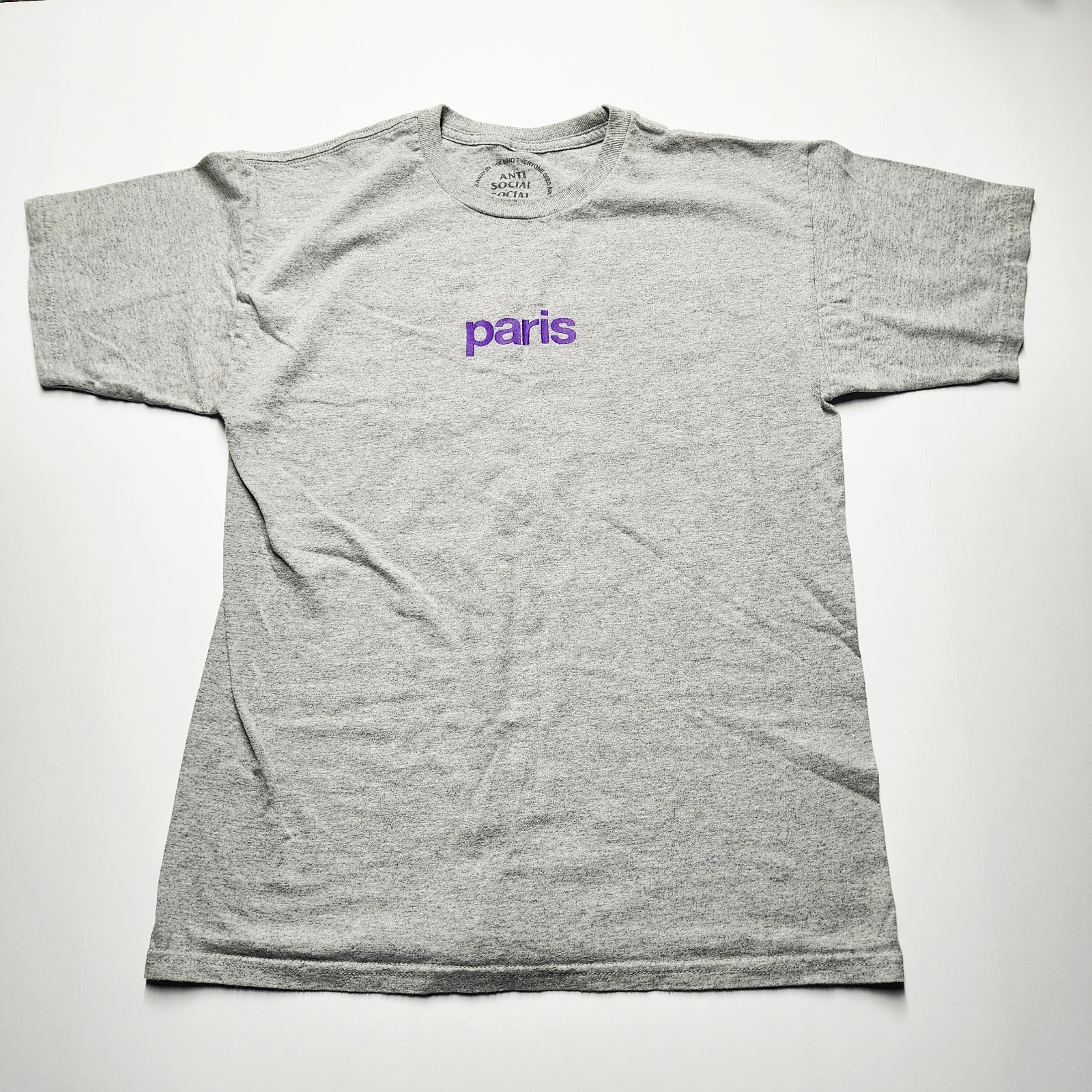 Official Anti Social Social Club Paris T Shirt Size M Large USA Made Streetwear