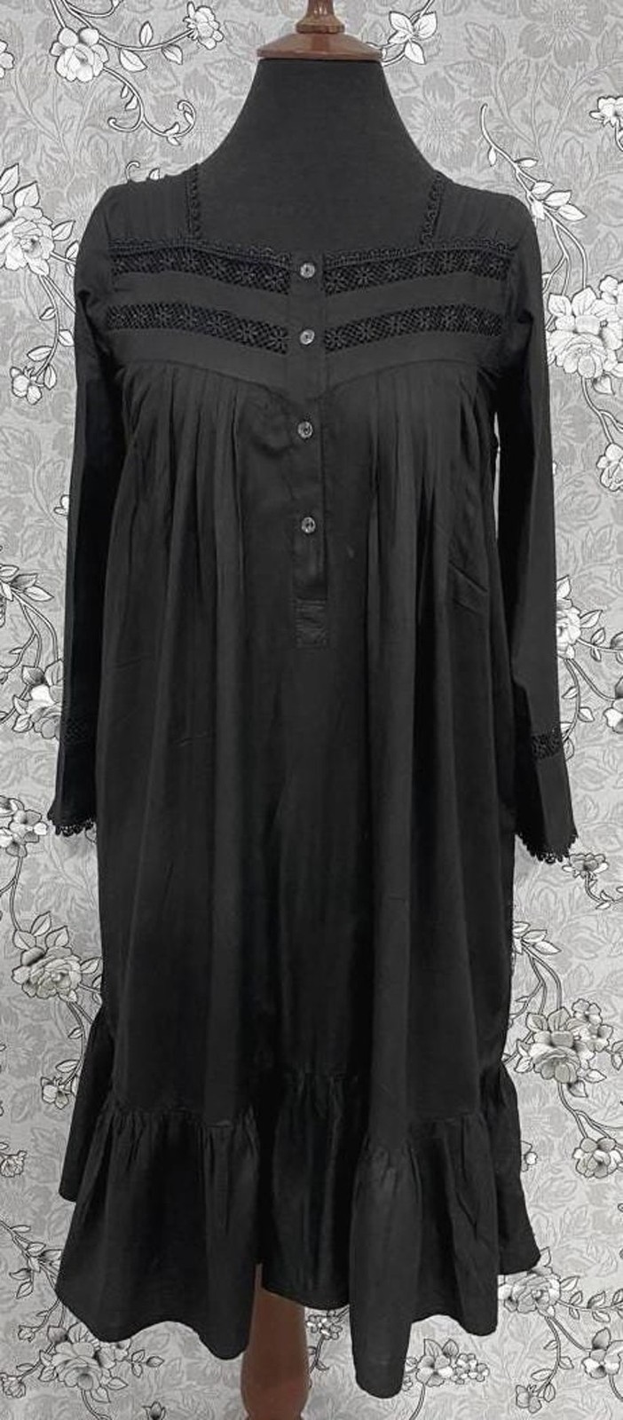 SoieRose Victorian Nightgown - 100% Cotton with Beautiful Lace Accent - SR-1068