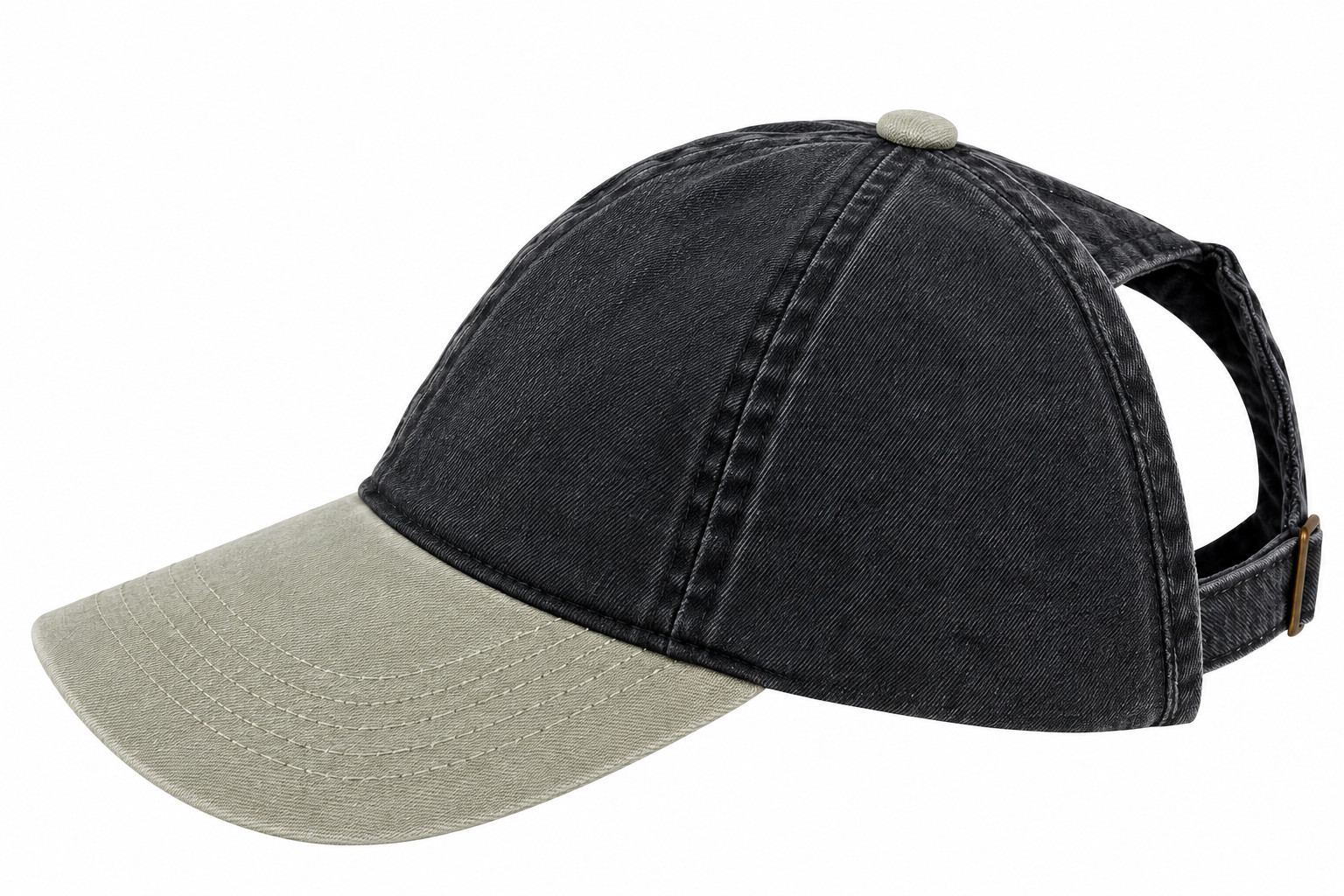 OTTO Women\'s Ponytail Baseball Cap 100% Cotton Adjustable One Size Fits Most