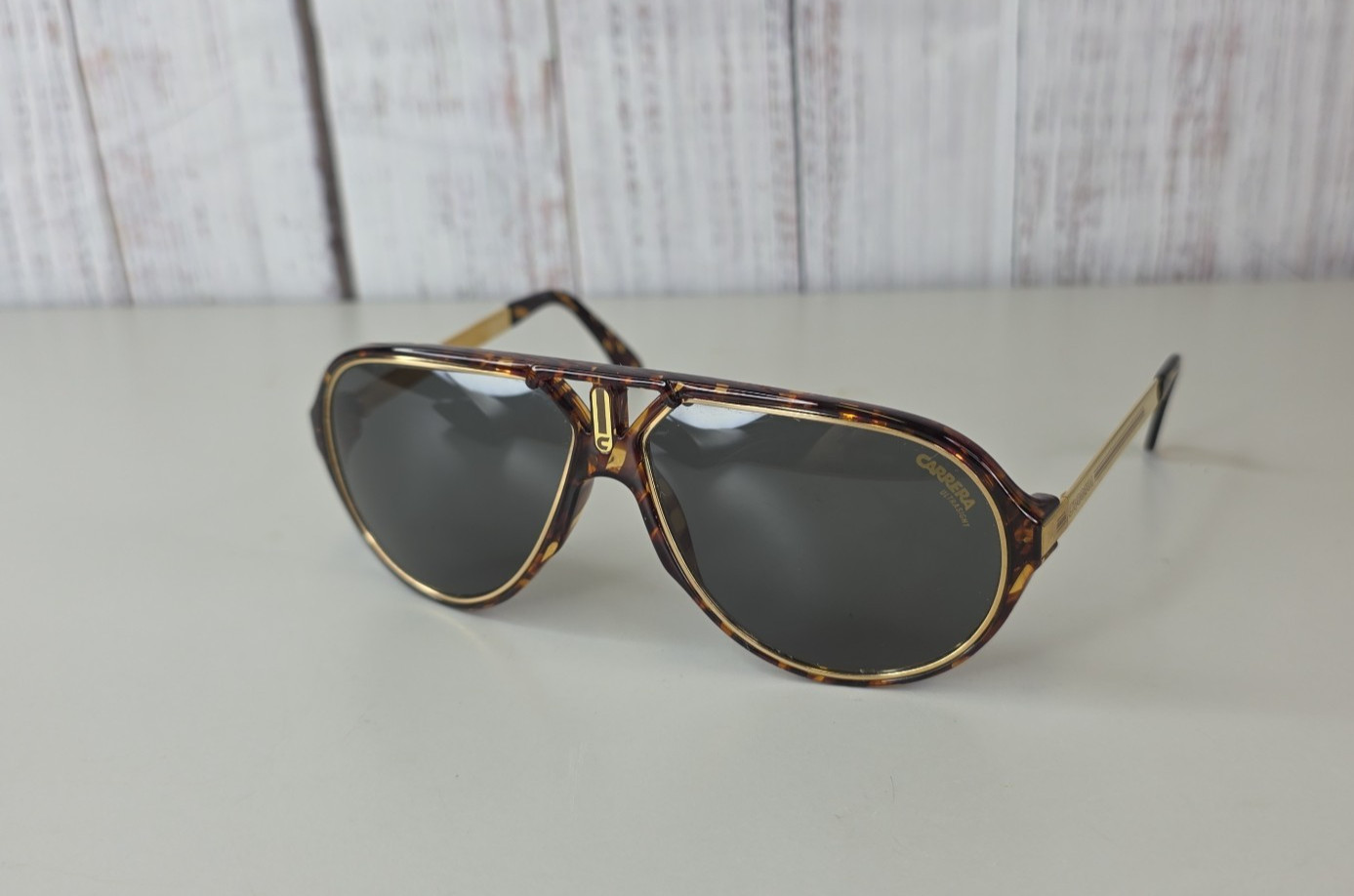 Vintage Carrera 5500 Sunglasses Brown Gold Tortoise Shell Austria