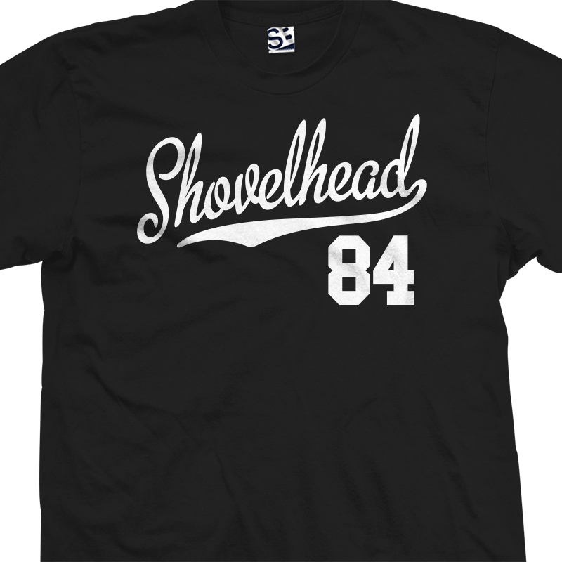 Shovelhead 84 Script T-Shirt | 1984 FLH Chopper Bobber Biker Motorcycle Jersey