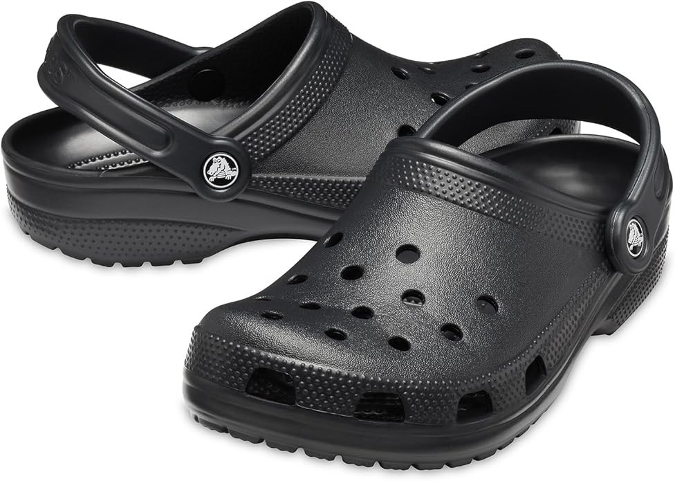 Black Crocs Classic Clog Unisex Men's Women's Slip On Water Shoes Sandals