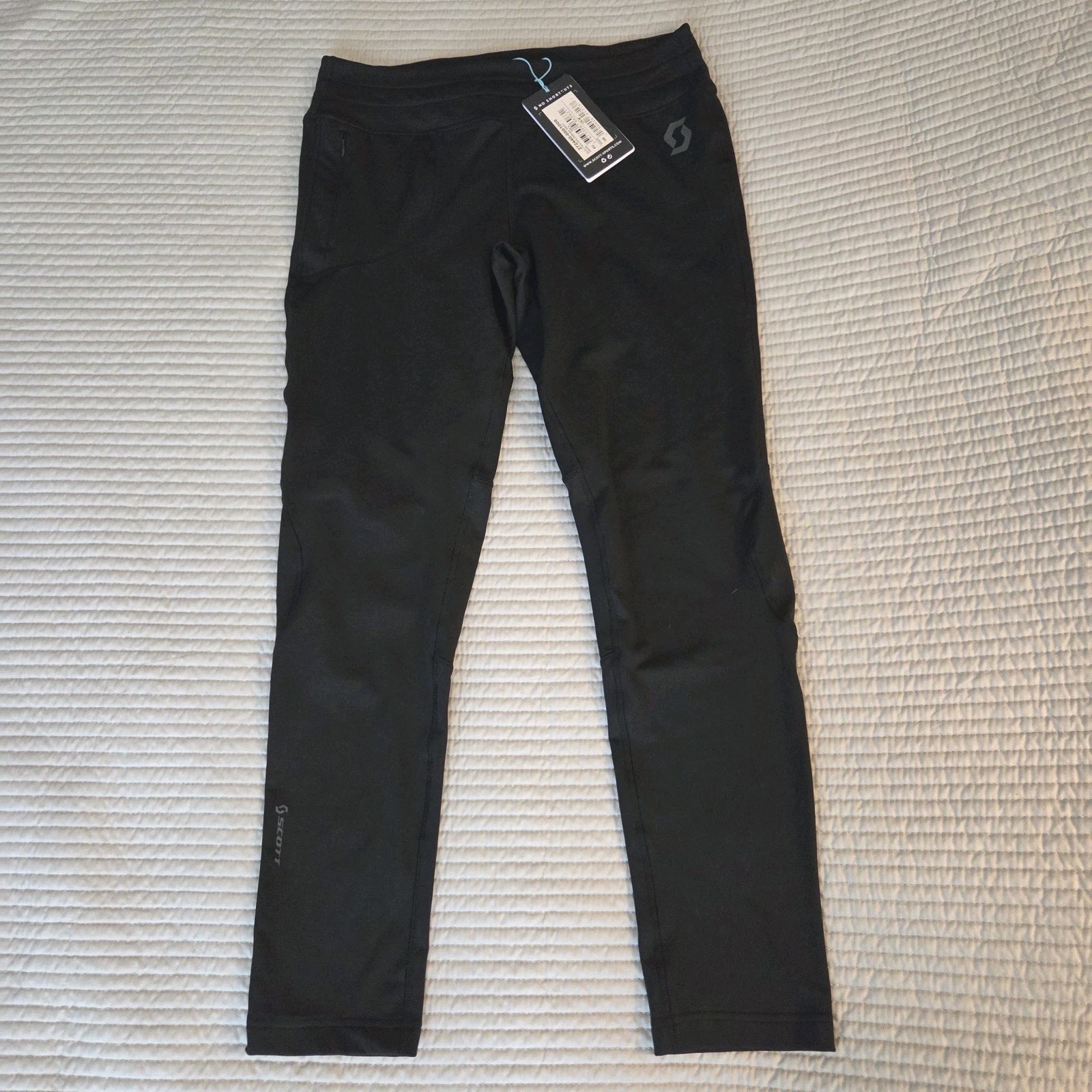 SCOTT Defined Warm Women\'s Thermal Training Pants Black NWT US M EU L Zip Pocket