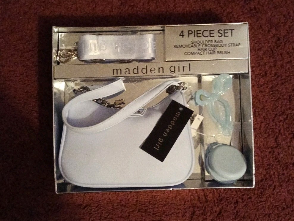 NWT MADDEN GIRL STEVE MADDEN 4 Piece Set Shoulder Bag BLUE  P