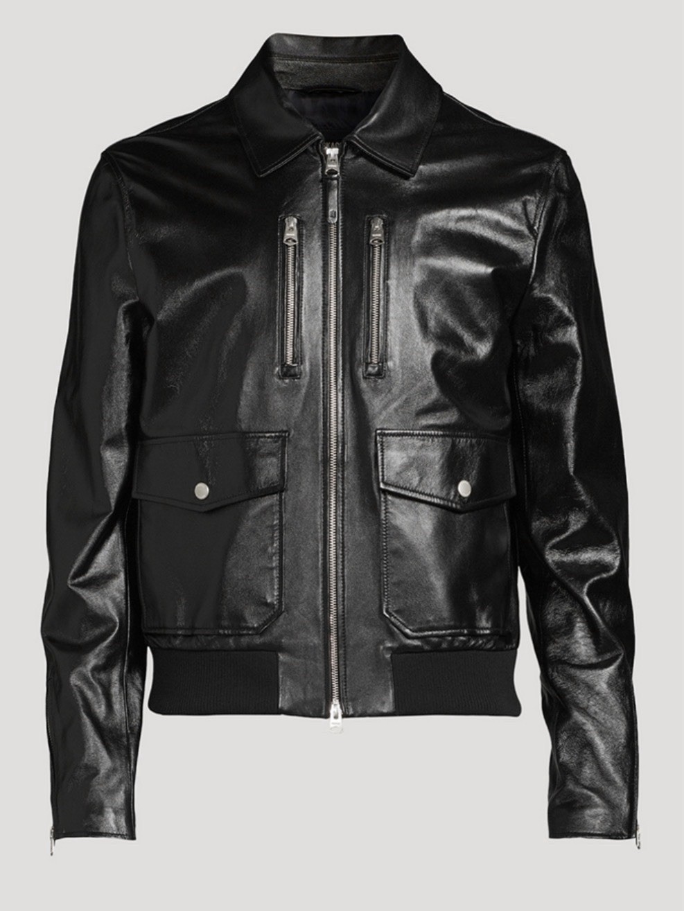 New MACKAGE Men’s Chance Leather Jacket Size 46 Retail $1,590
