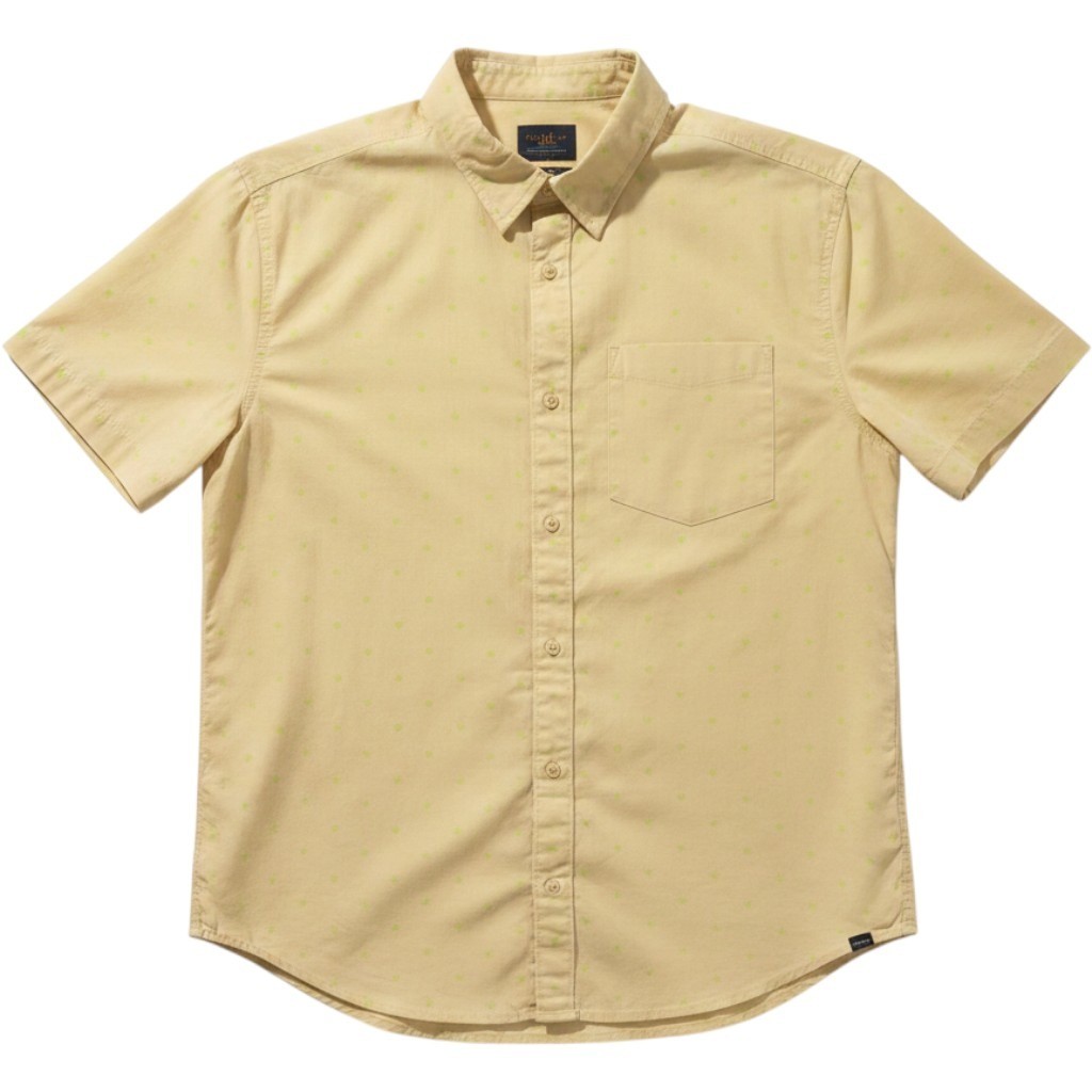 PrAna Mens Tinline Shirt L Slim Fit Sun Kissed Spiral lime suns print NEW cotton