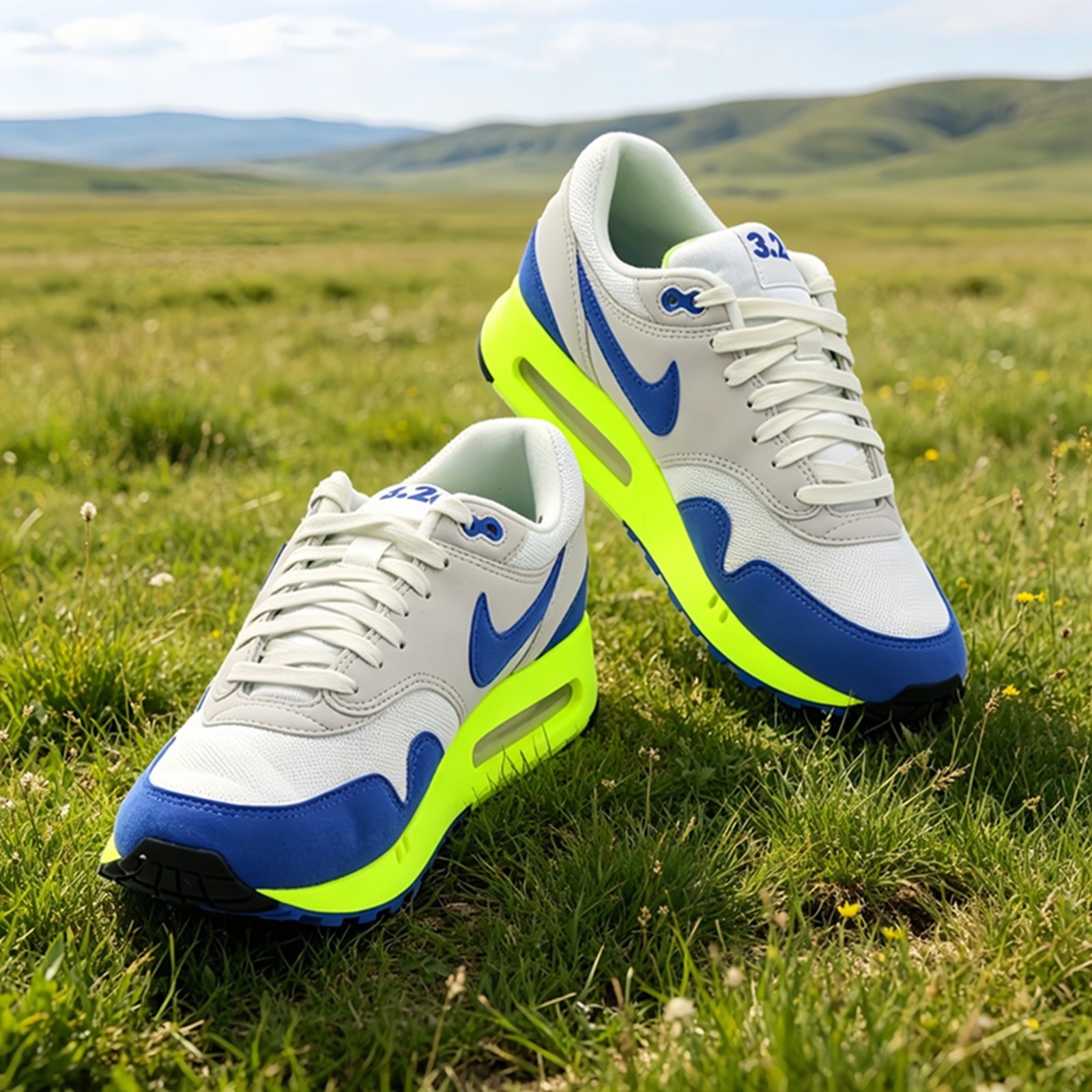 Nike Air Max 1 Royal Blue and Volt HF2903-100 Men\'s Size7-12