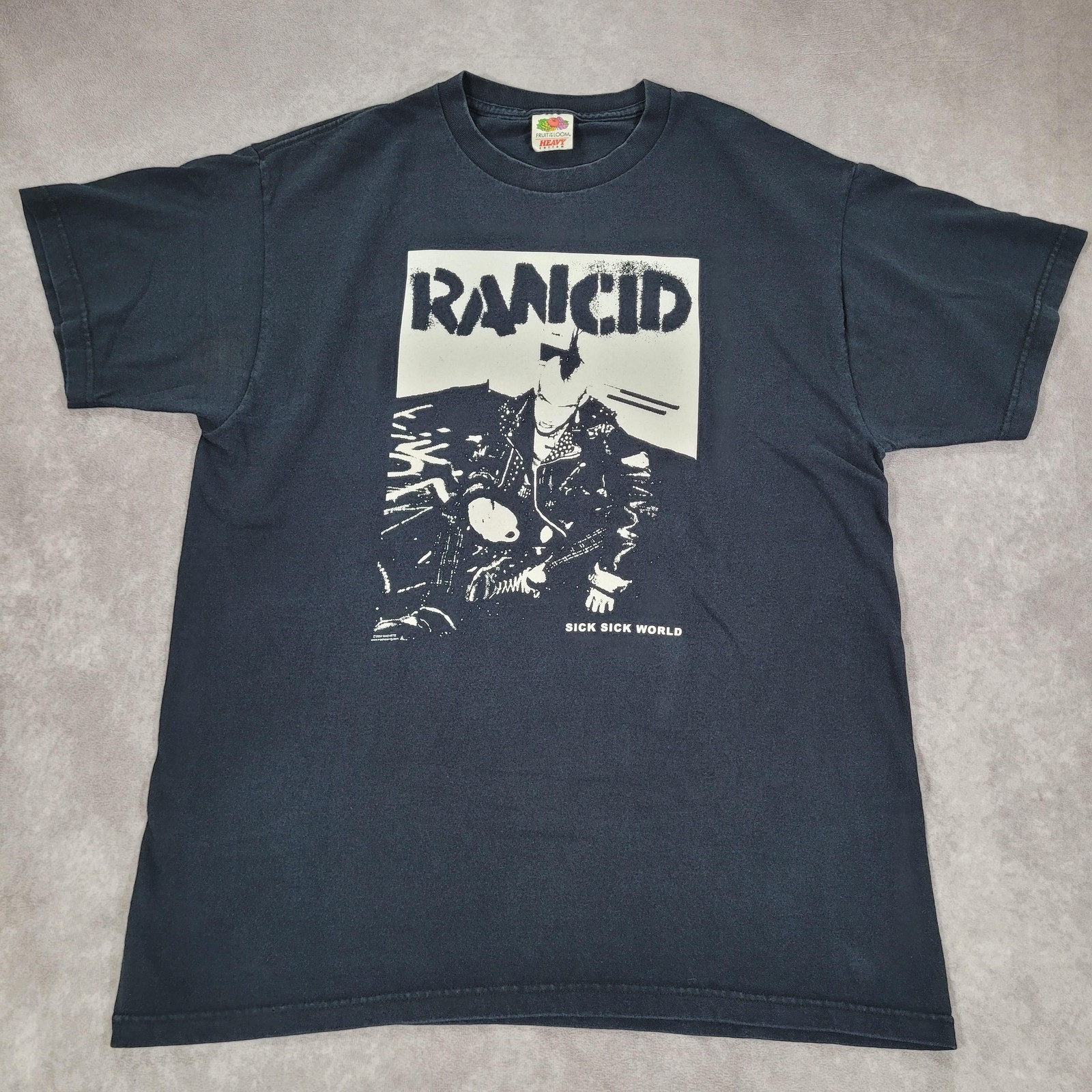 Vintage Rancid Shirt Mens Large Black Sick Sick World Punk 2004 Band 00s Tee
