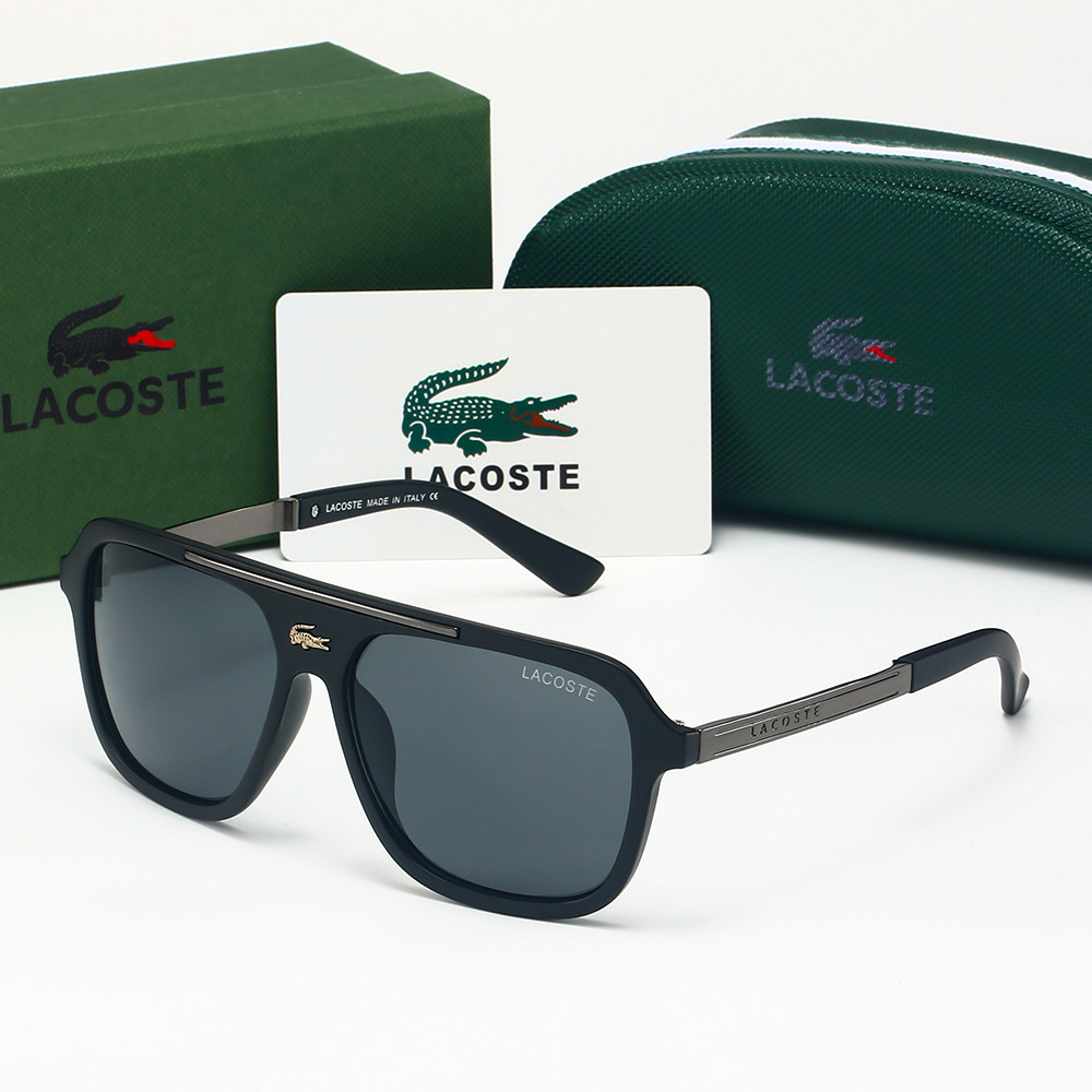 Men\'s Lacostee Sunglasses Classic Retro Square fashion Women\'s Sunglasses + Box