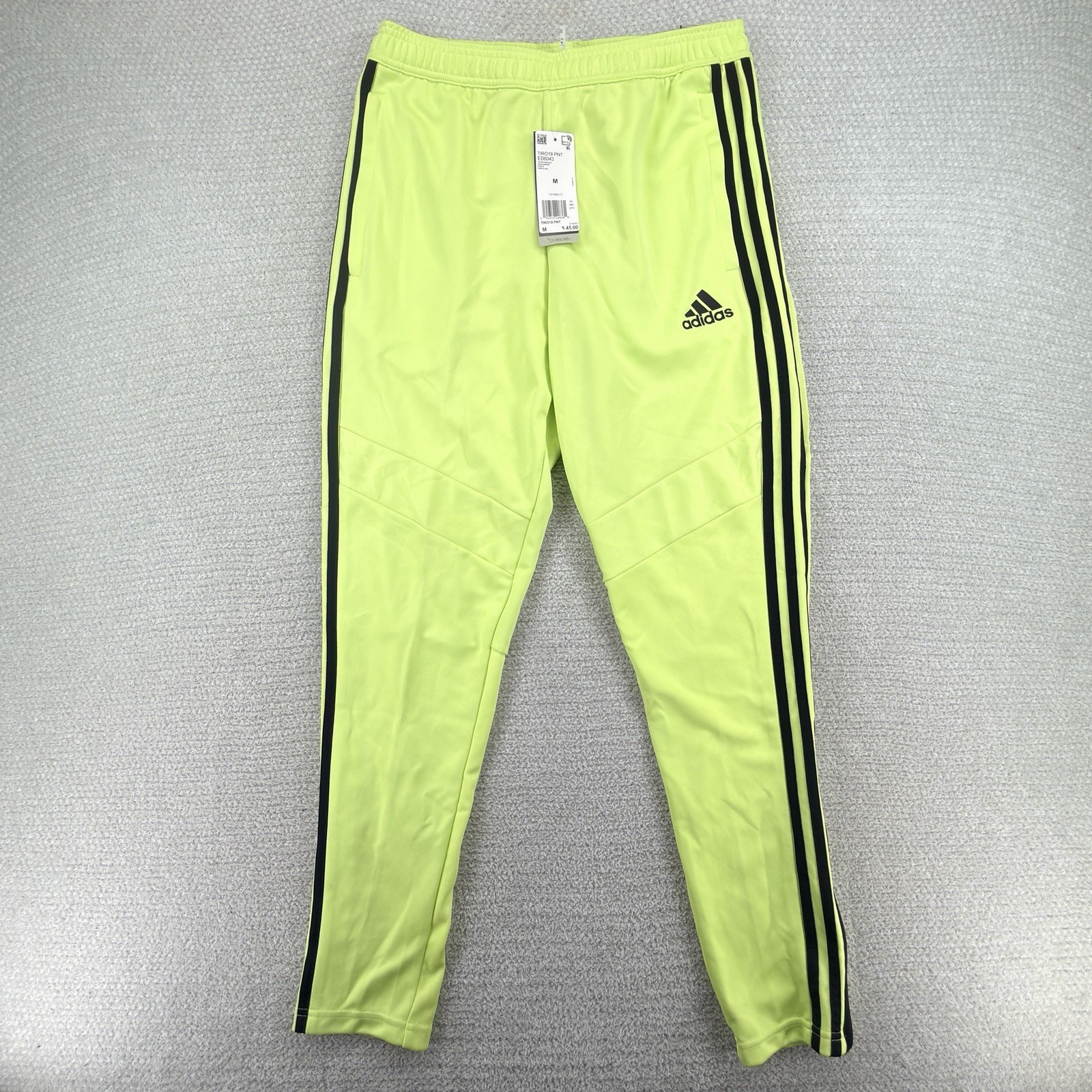 NWT Adidas Tiro 19 Training Pants Mens Medium Solar Yellow Black Soccer ED6043