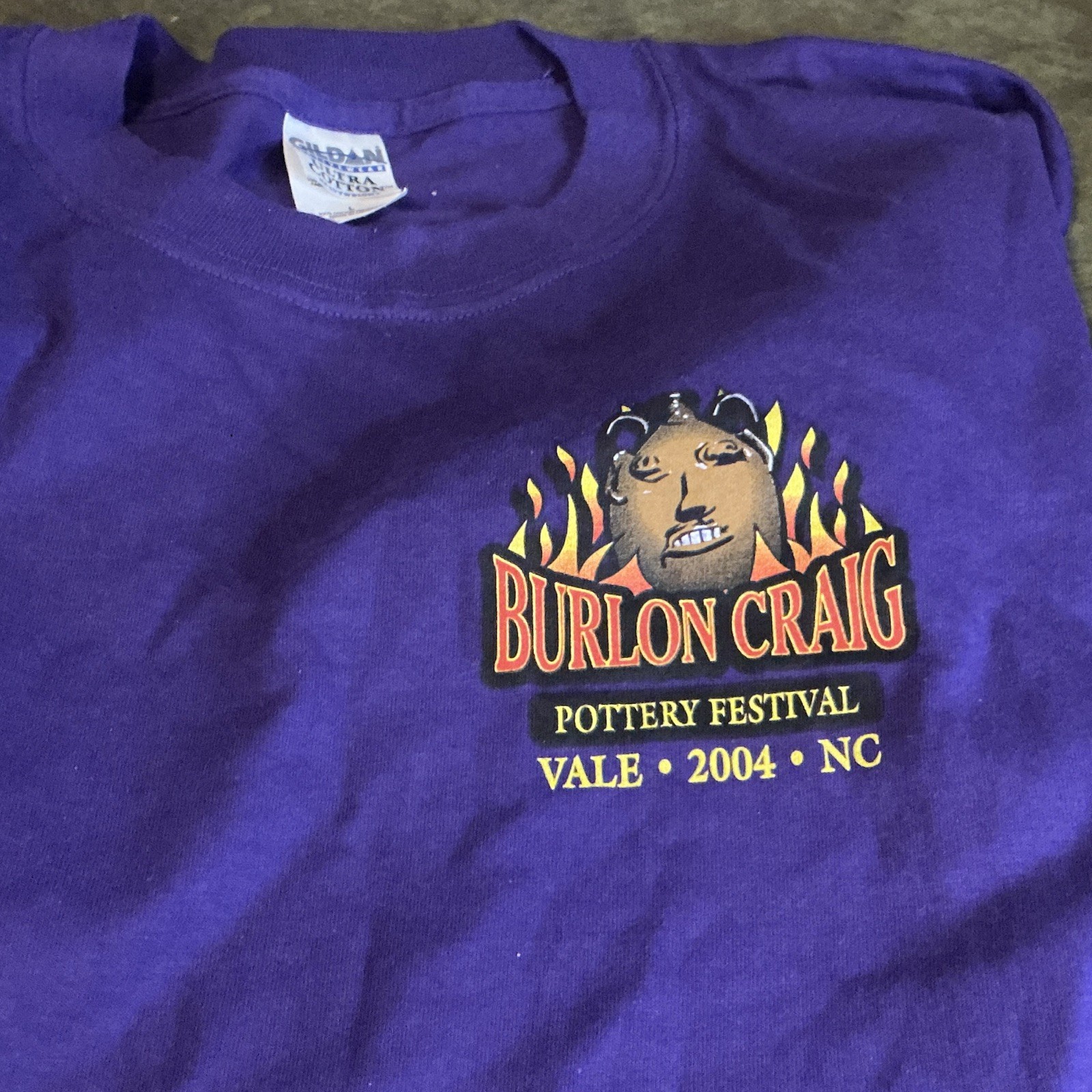 Vintage 2004 Burlon Craig Pottery Festival T Shirt Vale NC 1st Release Size L
